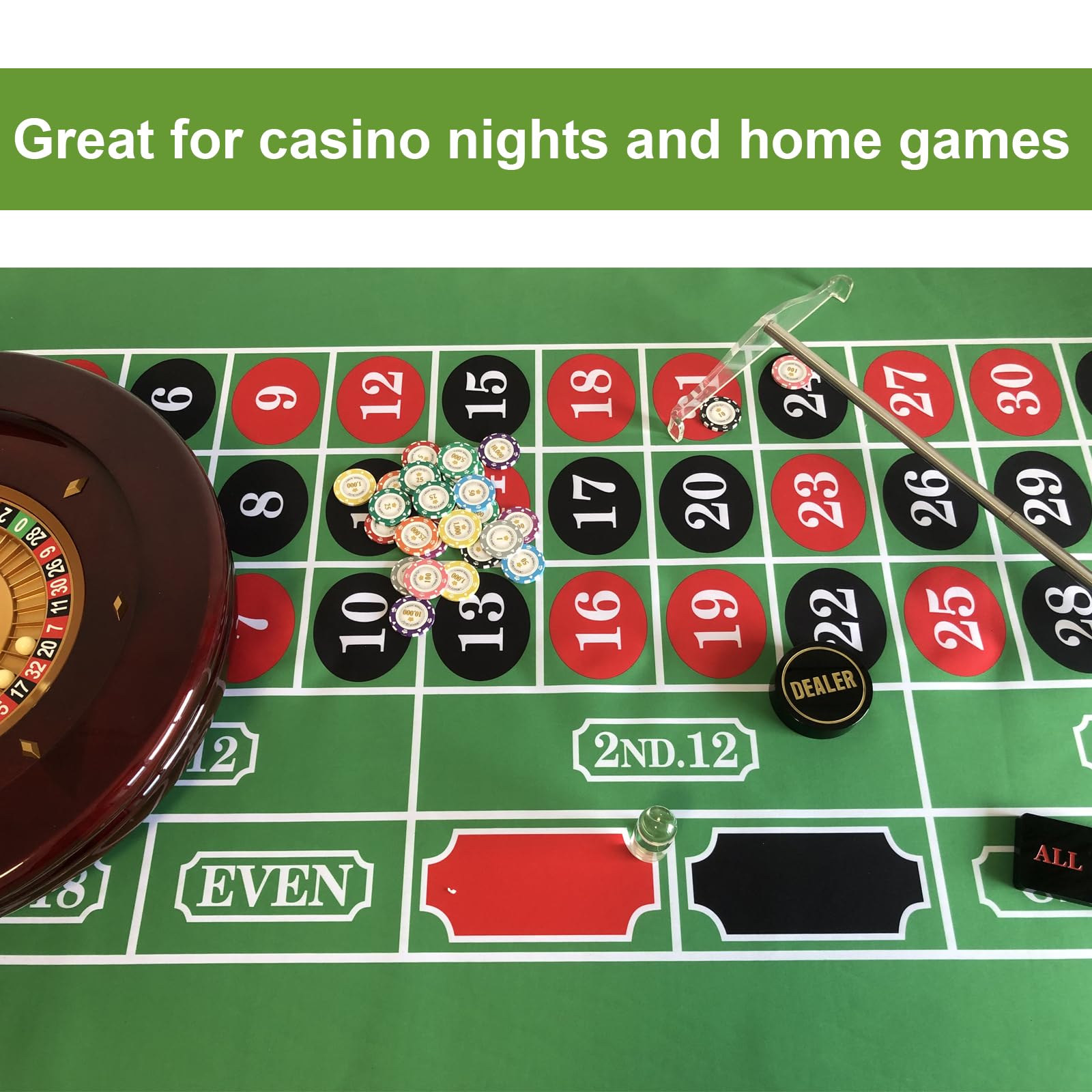 Premium Acrylic Roulette Marker Balls Set - 2 Replacement Wheel Balls & Win Marker for Casino, Poker, and Table Games | Perfect for Home Game Nights & Professional Casino Use