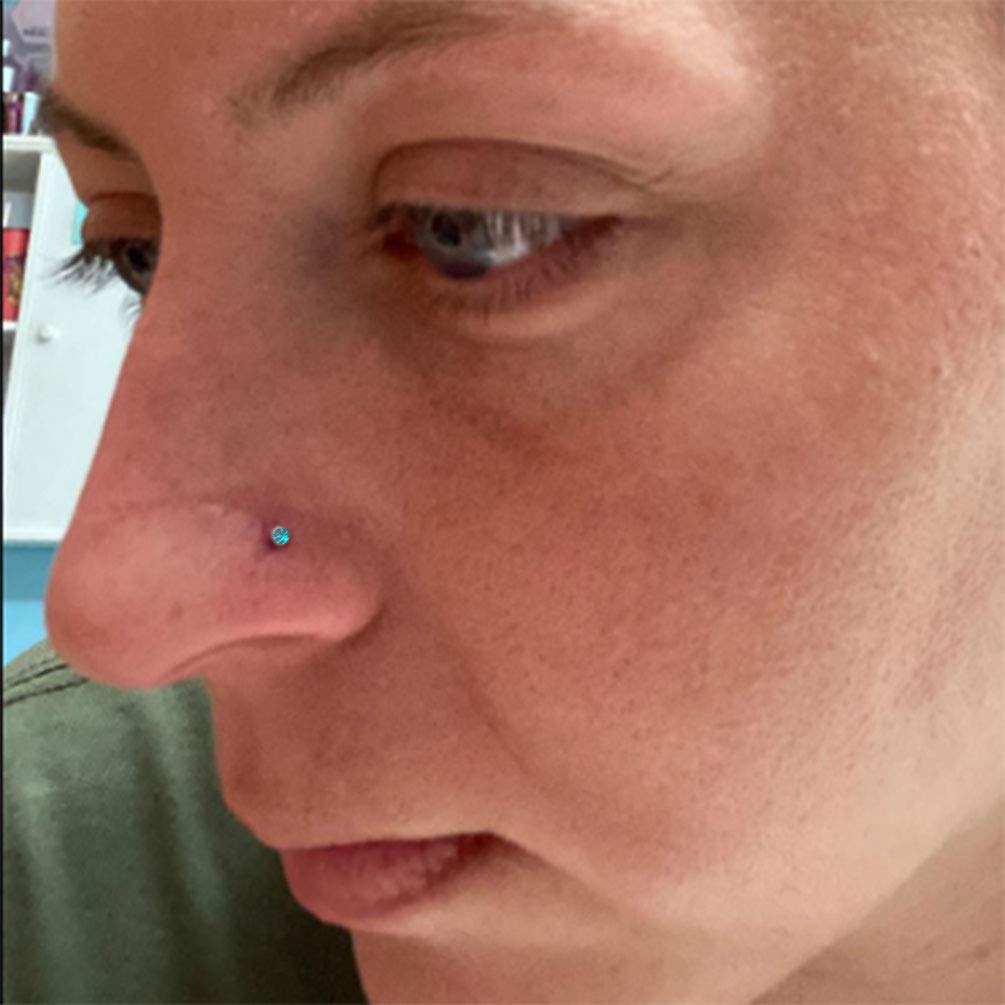 Professional Nose Piercing Kit with Gun Tool - Safe & Easy to Use for Home Piercing (Blue) | Perfect for DIY Nose Piercing, Ear Piercing, and Body Jewelry Insertion