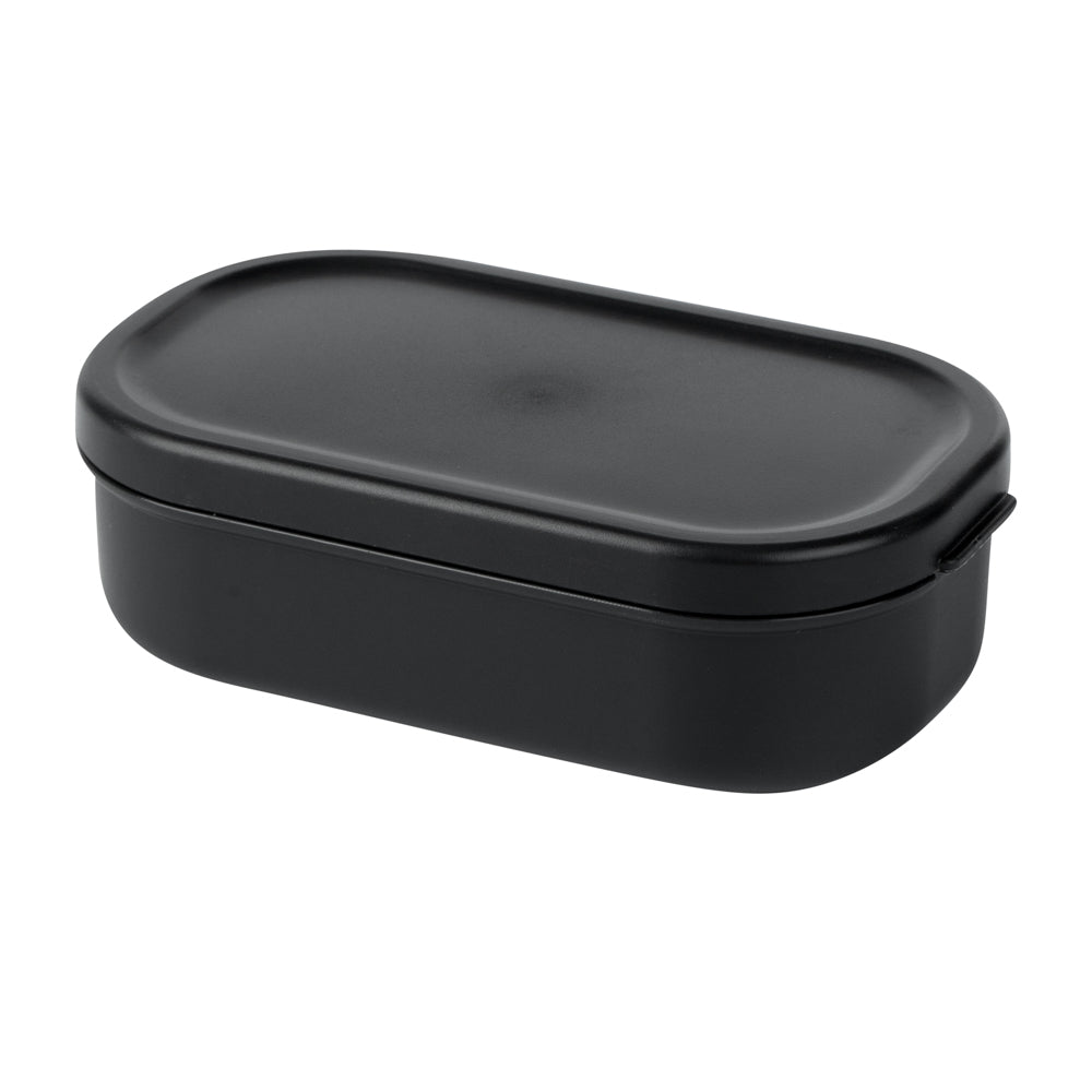 Bento Tek 41 oz Black Buddha Box - All-in-One Lunch Container with Utensils & Sauce Cup (7.25