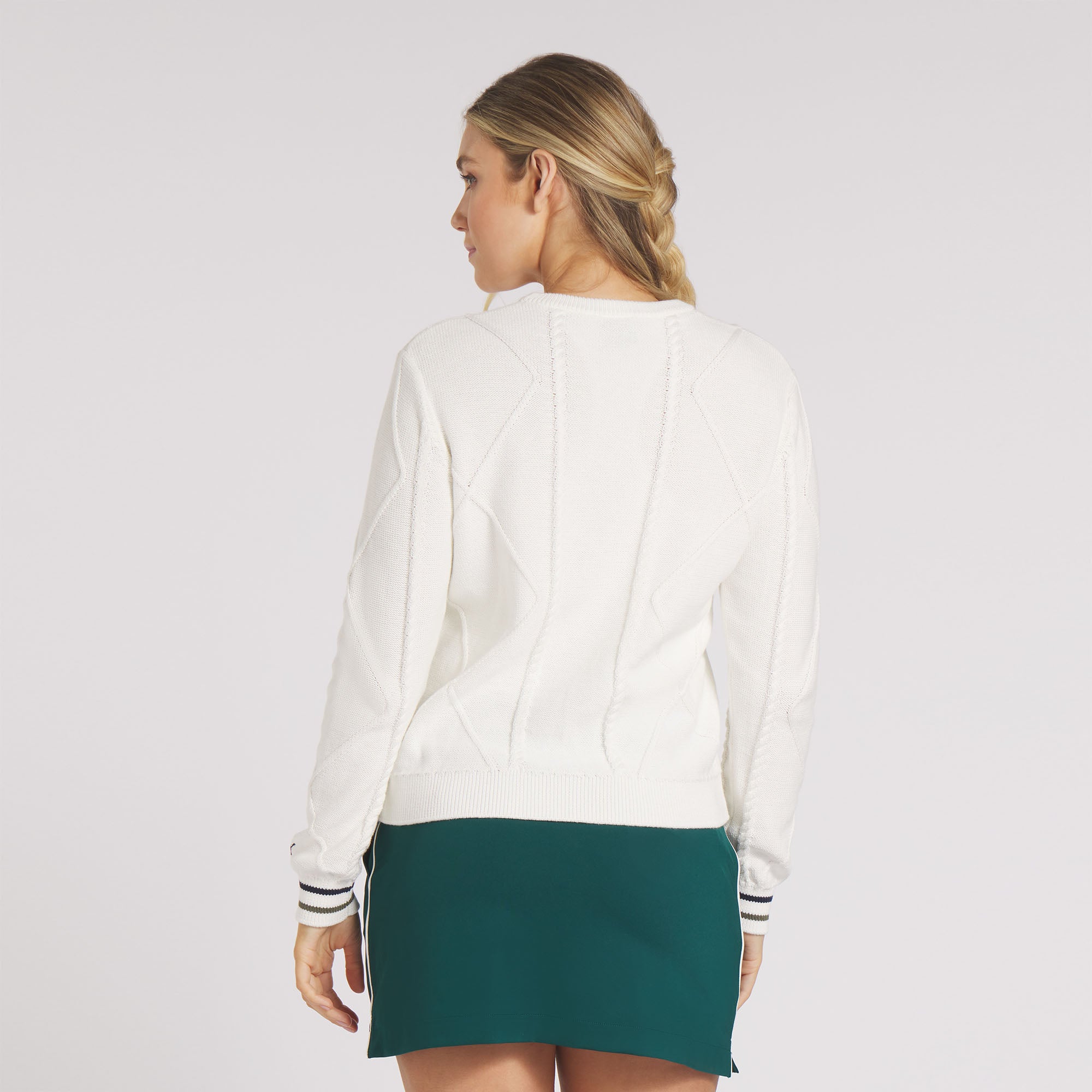 Women's Cable Knit Golf Sweater - Soft & Stylish Pullover for Golfing & Casual Wear - Perfect for Golf Outings, Office & Everyday Comfort
