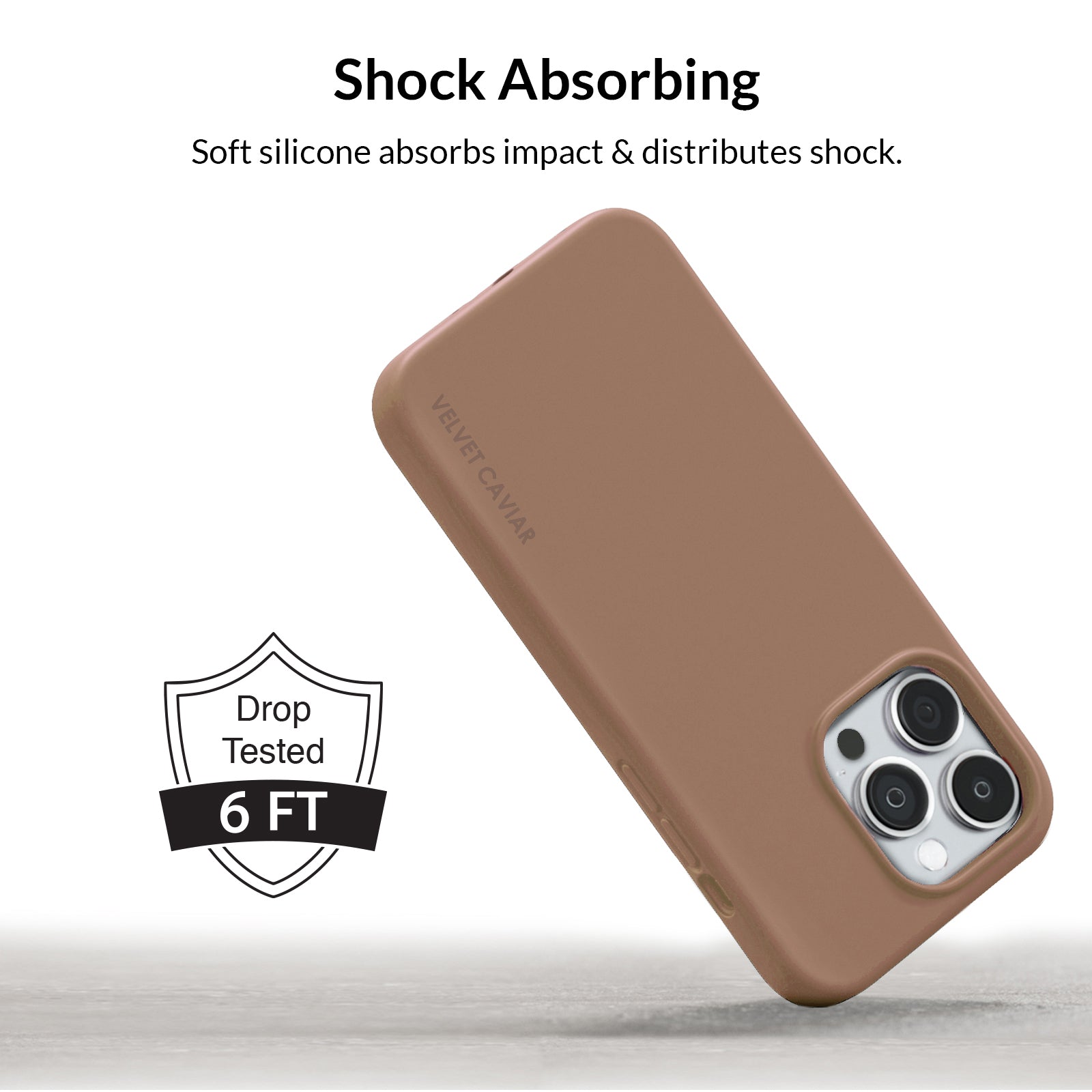 Premium Brown Silicone iPhone Case - Shockproof & Anti-Slip Protective Cover for iPhone [Model] | Perfect for Outdoor Activities, Work & Daily Use