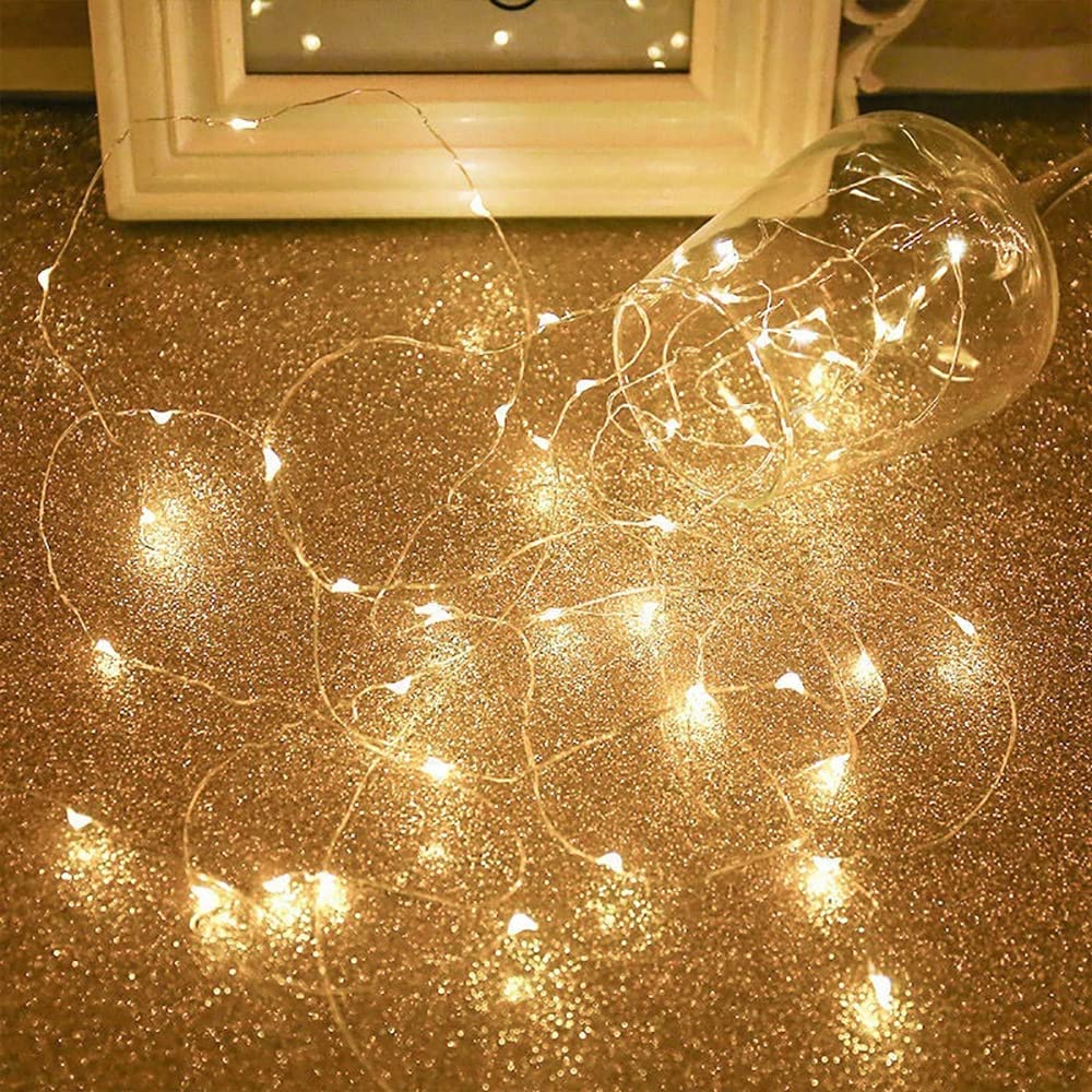 3 Pack USB Fairy Lights - 2 Meters 20 LED Warm Yellow String Lights for Christmas Decor, Bedroom, Party & Wedding | USB Powered Indoor/Outdoor Decorative Lighting