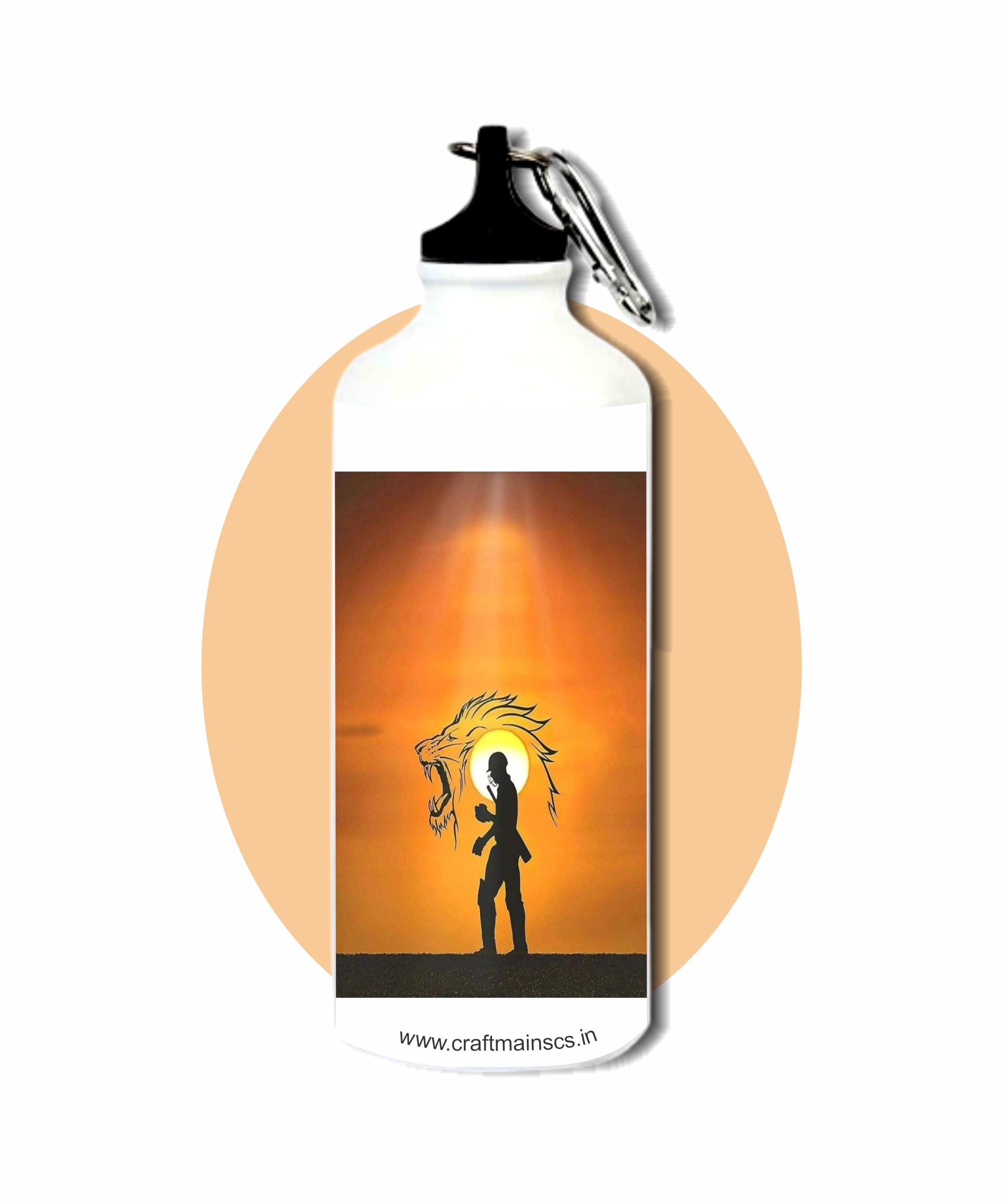 MS Dhoni CSK's Lion Art 600ml BPA-Free Sippy Bottle - Leak Proof & Eco-Friendly Water Bottle for Cricket Fans, Gym, Office & Outdoor Sports