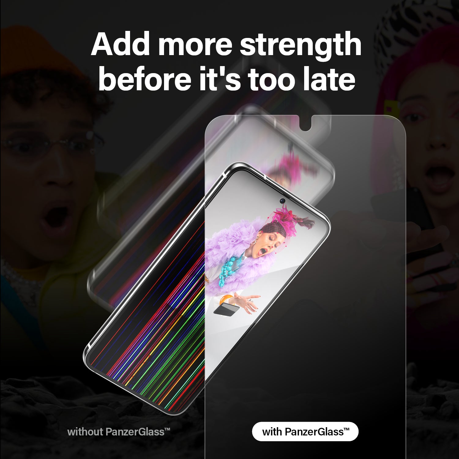 PanzerGlass UltraWide Fit with Aligner Tempered Glass Screen Protector for Samsung Galaxy S23 Plus - Anti-Scratch, Bubble-Free Installation, Perfect for Work & Outdoor Use