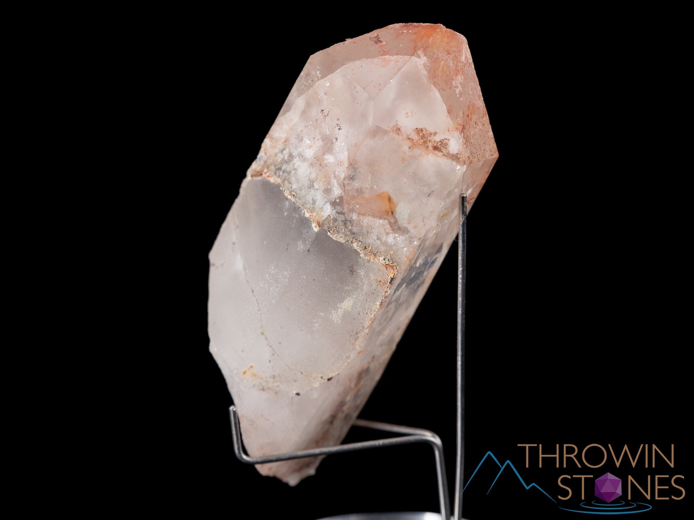 Natural MESSINA QUARTZ Raw Crystal with Hematite & Kaolinite | Healing Stones Collection | Unique Housewarming Gift & Spiritual Home Decor (39209) | Perfect for Meditation, Energy Cleansing & Office Desk Decor