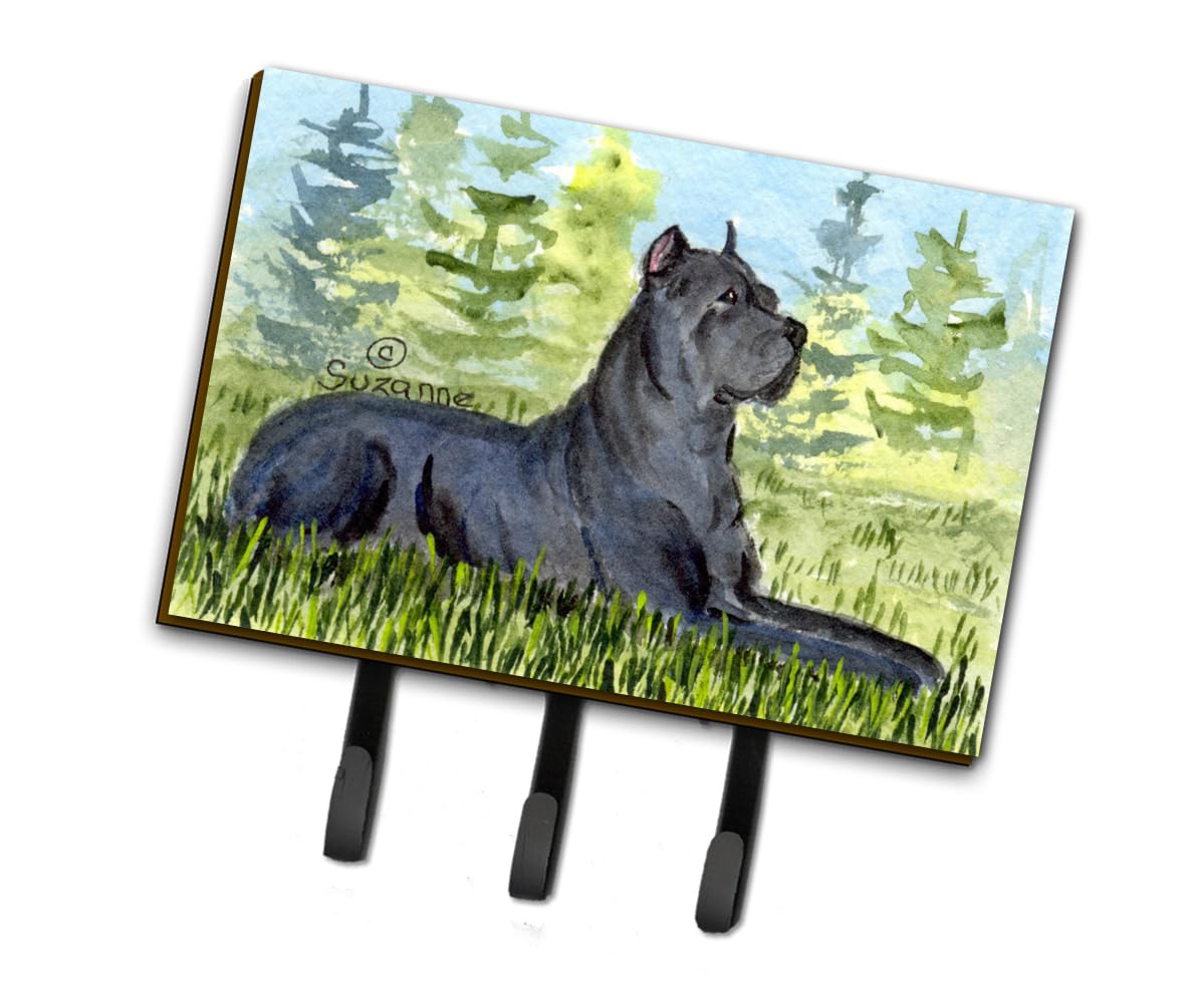 Caroline's Treasures SS8682TH68 Cane Corso Wall Mount Key Holder & Coat Rack - Durable Hooks for Keys, Leashes, Towels, Aprons - Perfect for Entryway, Mudroom, Kitchen & Laundry Organization