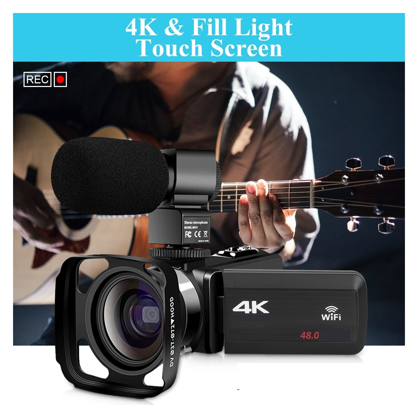 BODORME 4K Professional Camcorder - 18X Zoom Digital Video Camera for Live Streaming, Vlogging & Photography | Ultra HD Webcam with 64GB SD Card Included (Perfect for YouTube, Travel & Home Videos)