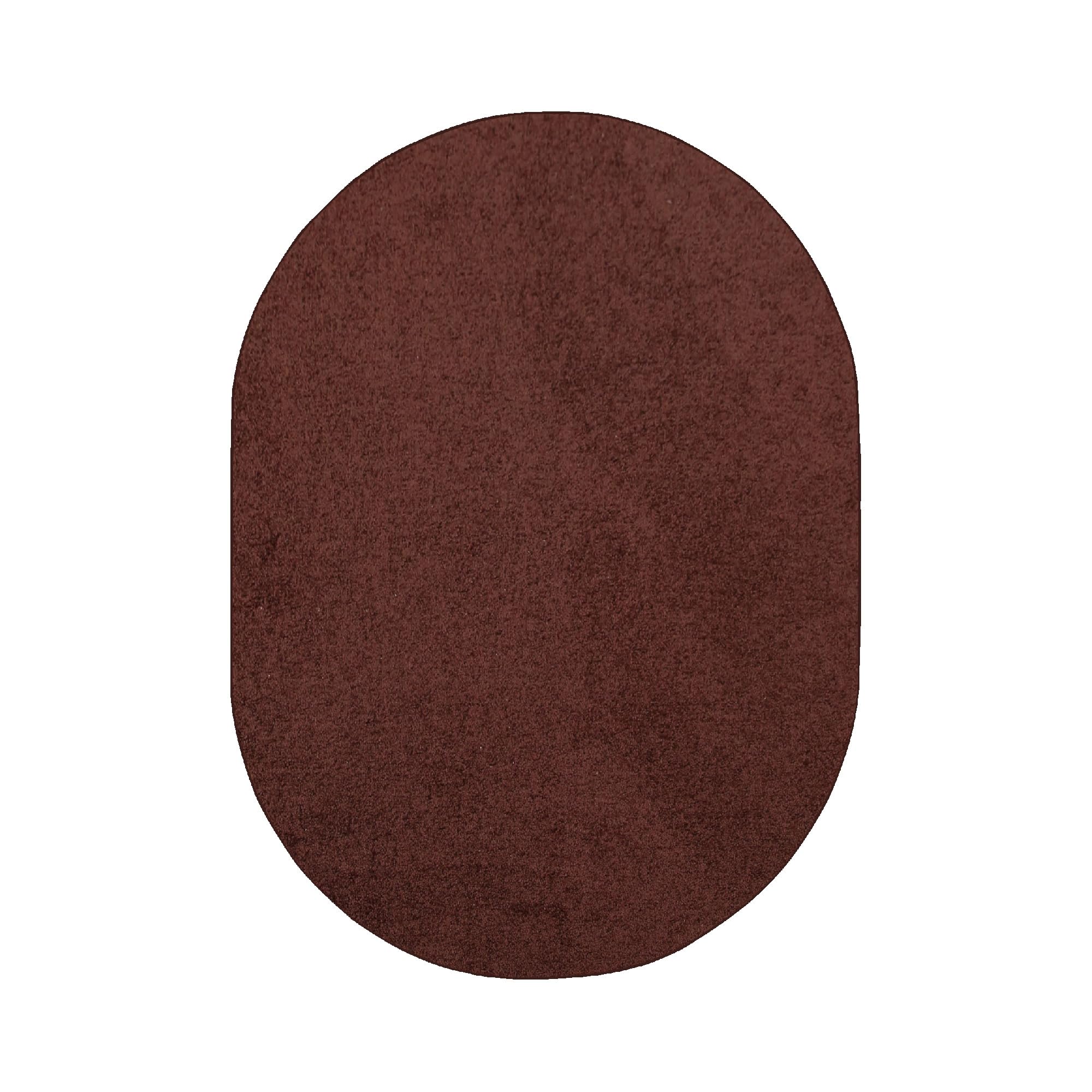 Ambiant Saturn Collection Kids' Favorite Chocolate Area Rug - 6' x 8' Oval, Stain-Resistant Indoor Rug for Living Room, Bedroom, Dining Room | Pet & Child Safe Non-Slip Rug for Home Decor, Wedding Gift