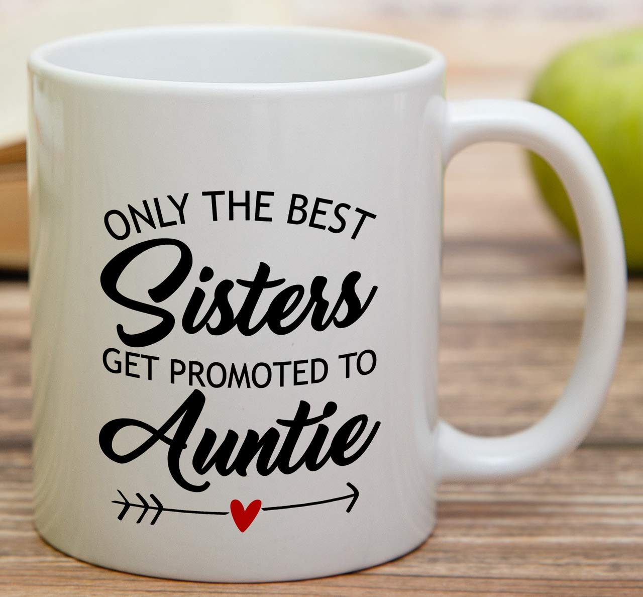 Retreez Funny 11 Oz Ceramic Coffee Mug - Best Sister Promotion to Auntie Gift - Sarcastic & Inspirational Tea Cup for Pregnancy Announcement, Baby Shower, Birthday - Perfect for Sisters, Friends & Nannies - Great for Coffee Breaks & Gift-Giving Occasions