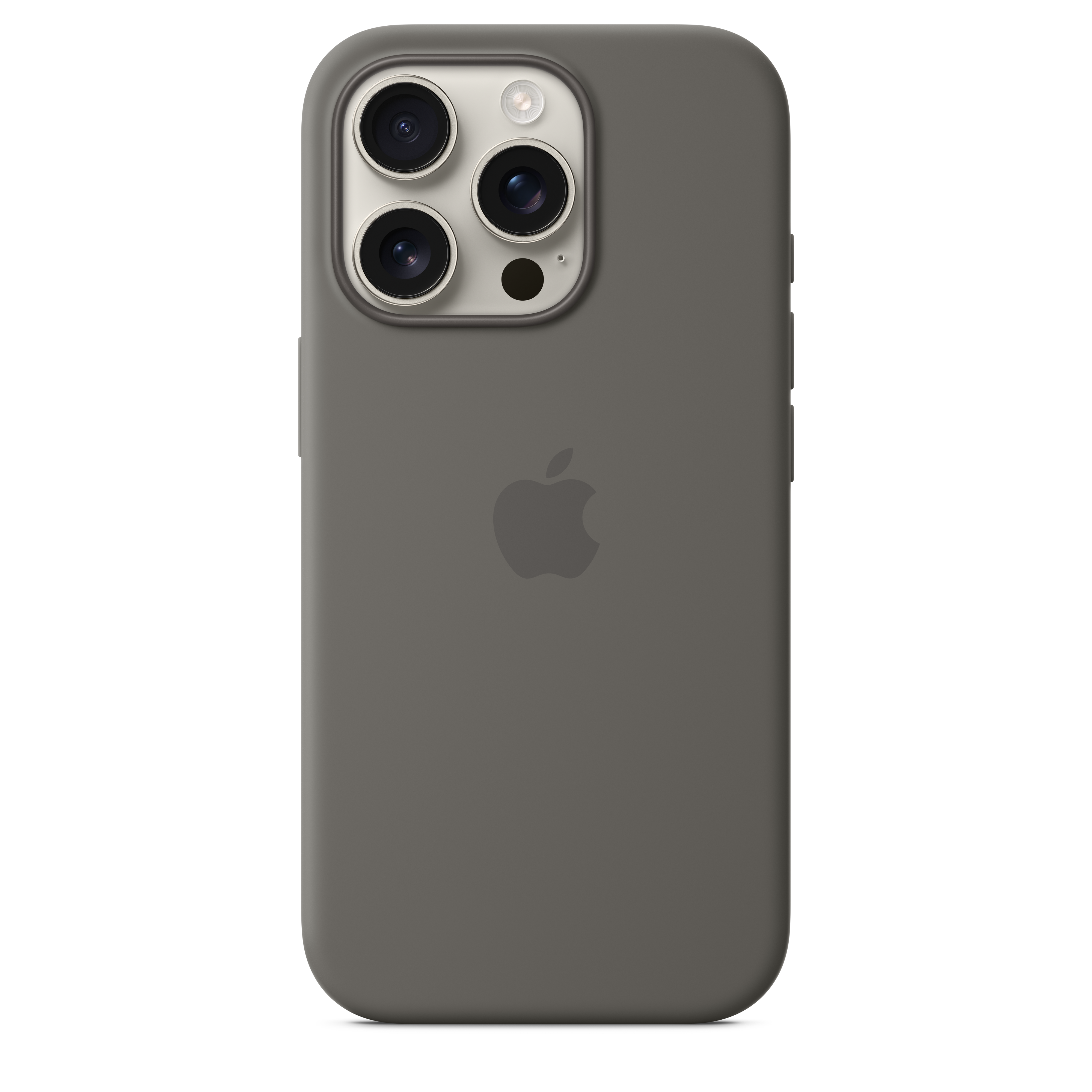 Magnetic Silicone Case with MagSafe for iPhone 16 Pro - Stone Gray | Slim Protective Cover for Everyday Use & Wireless Charging