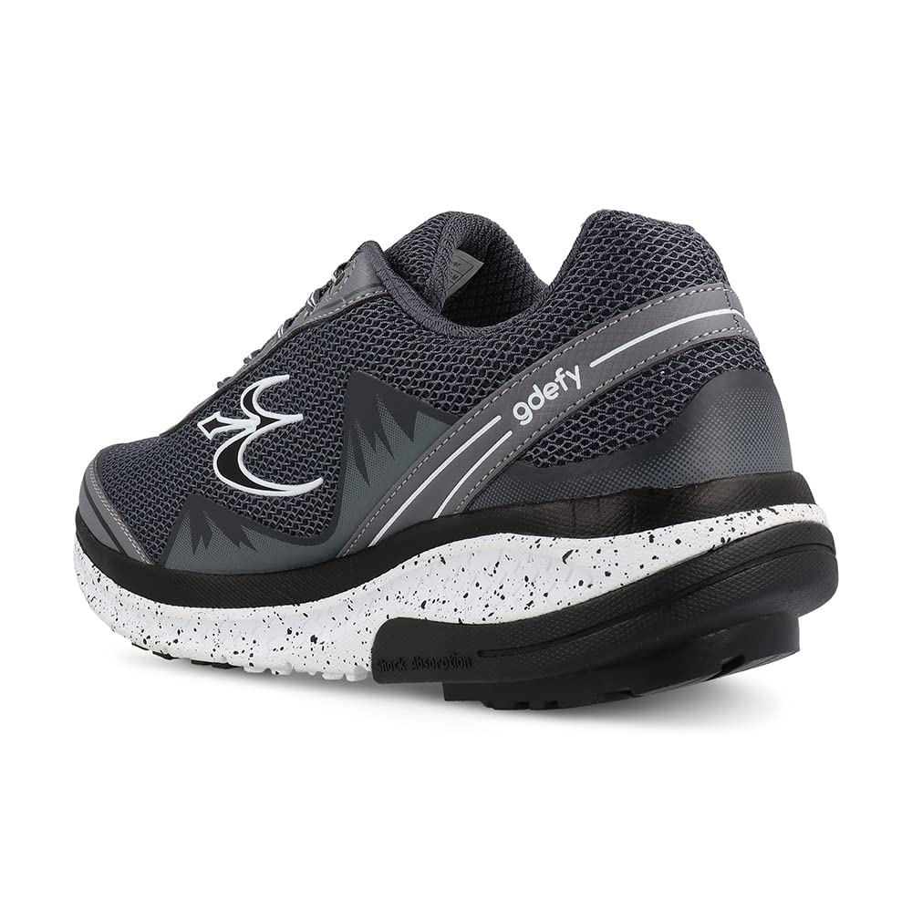 G-defy Mighty Walk Men's Orthopedic Shoes - Wide Width Arch Support for Walking, Running & Standing - Diabetic Foot Pain Relief with Free Custom Orthotics (A5500) - Ideal for Work, Travel & Daily Comfort