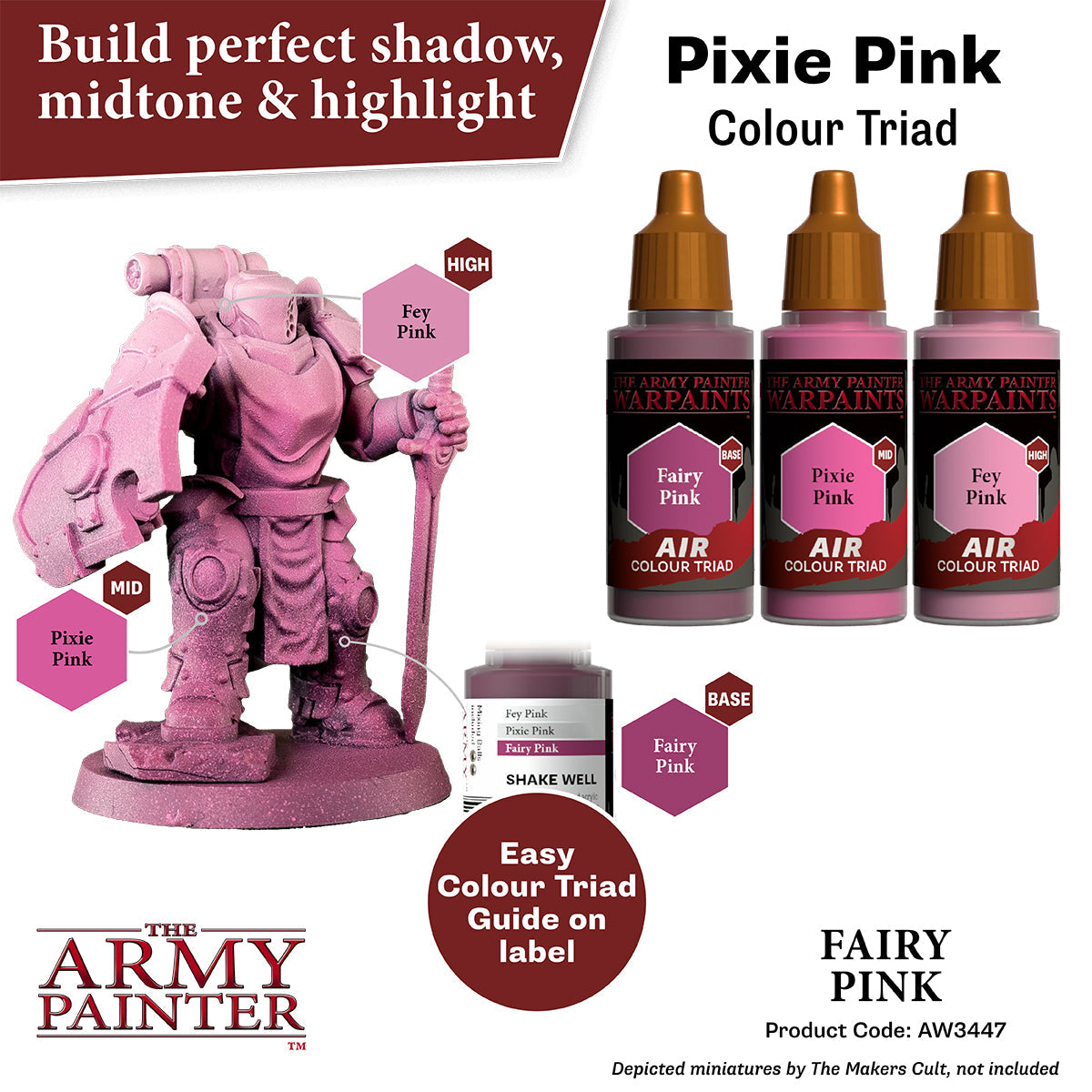 Fairy Pink Warpaints Air - High-Quality Airbrush Makeup for Cosplay, Halloween & Fantasy Looks | Perfect for Professional Artists & DIY Enthusiasts