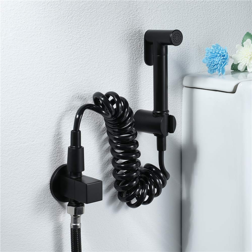 Black Brass Single Cold Shower Head Set - High Pressure Bathroom Sprayer for Flushing, Pet Bath & Personal Hygiene | Perfect for Home, RV & Outdoor Use (Color: B)