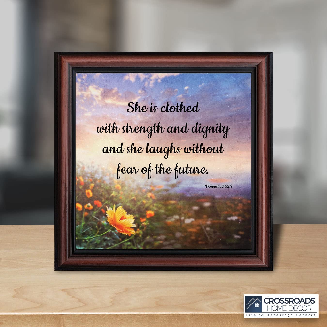 Christian Wall Art & Home Décor - Proverbs 31 Woman Bible Verse Wall Decor for Women & Teen Girls | Spiritual Gifts for Bedroom, Office & Prayer Room Inspiration