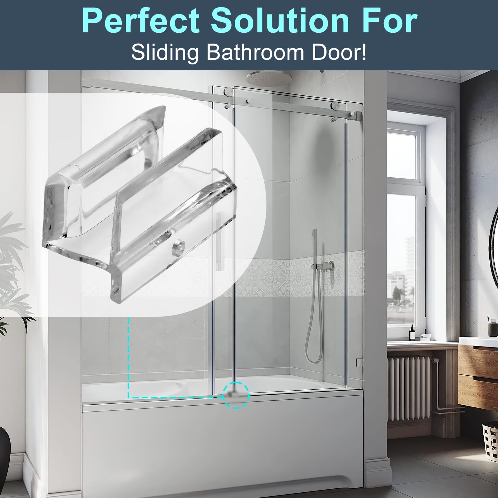 Sliding Shower Door Bottom Guide - 3/8