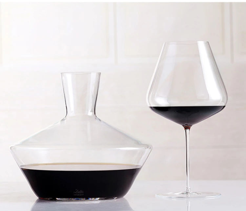Premium Globo Glass Decanter Set - Elegant Crystal Wine Decanter with Aerator for Red Wine - Perfect for Gifts, Dinner Parties & Home Bar Accessories