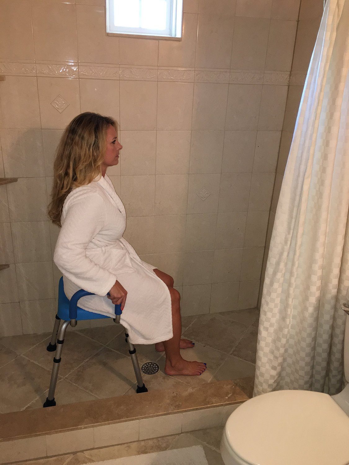 Independence (tm) Adjustable Bath Shower Bench Seat with Backrest - Non-Slip, Waterproof, and Sturdy Design for Elderly & Disabled - Perfect for Bathroom Safety and Relaxation