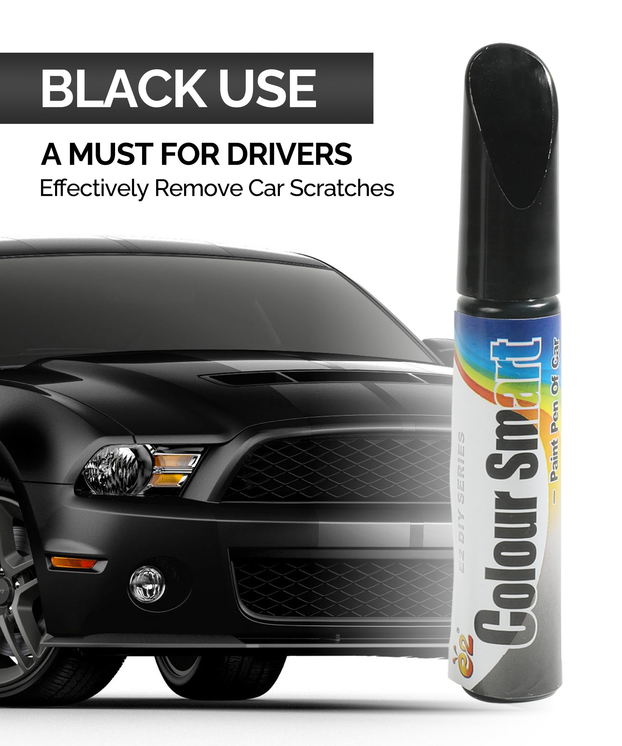 RACOONA Automotive Touch Up Paint Pen - Scratch Repair Kit for Cars (Black) | Perfect for Minor Scratches, Chips & Paint Damage | DIY Car Accessories for Quick Fixes at Home or On The Go