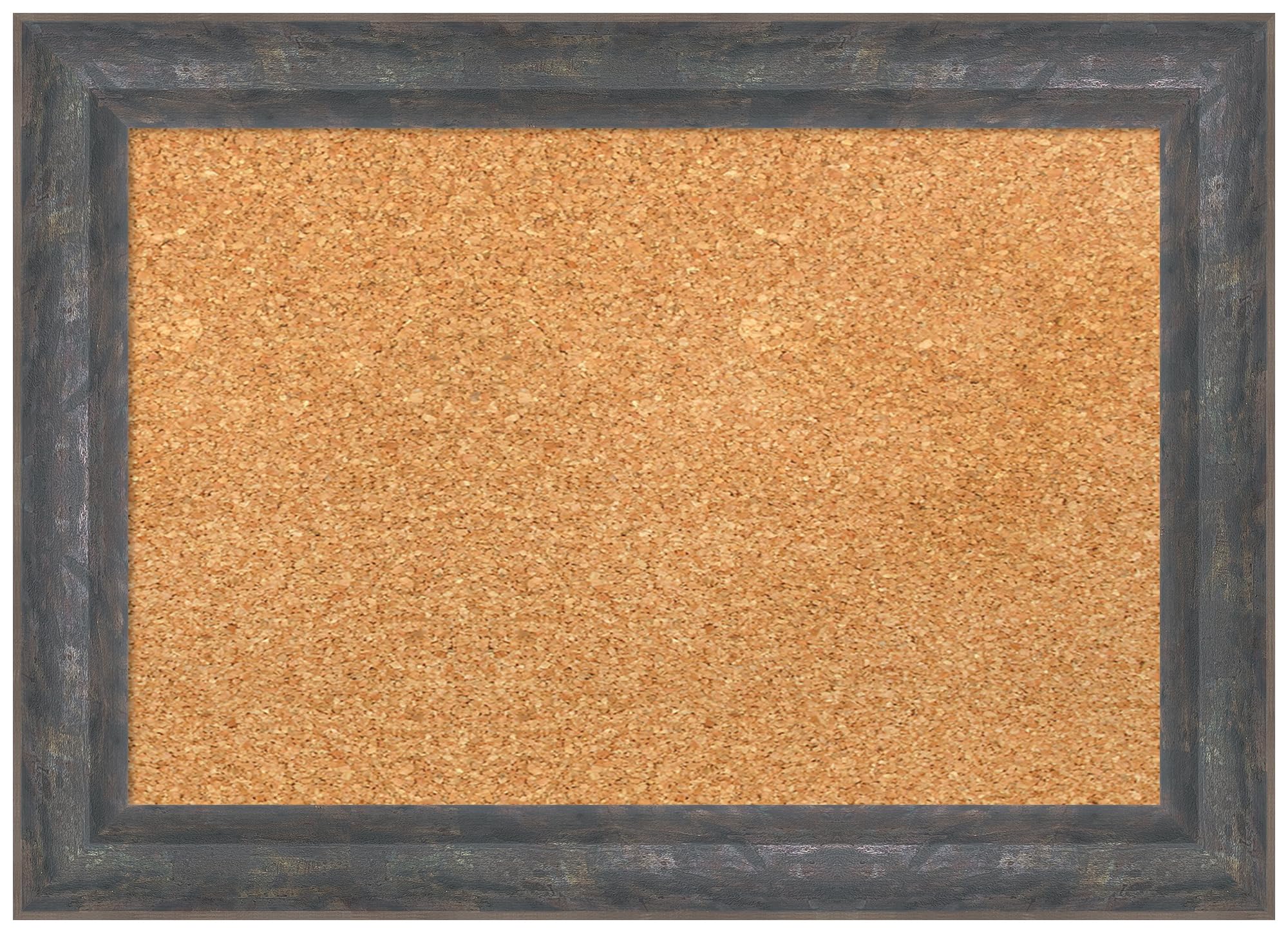 Amanti Art 15x21 Natural Cork Board with Grey Wood Frame - Vision Board, Office Decor & Home Organization Pinboard | Perfect for Displaying Photos, Notes & Reminders in Home, Office or Dorm