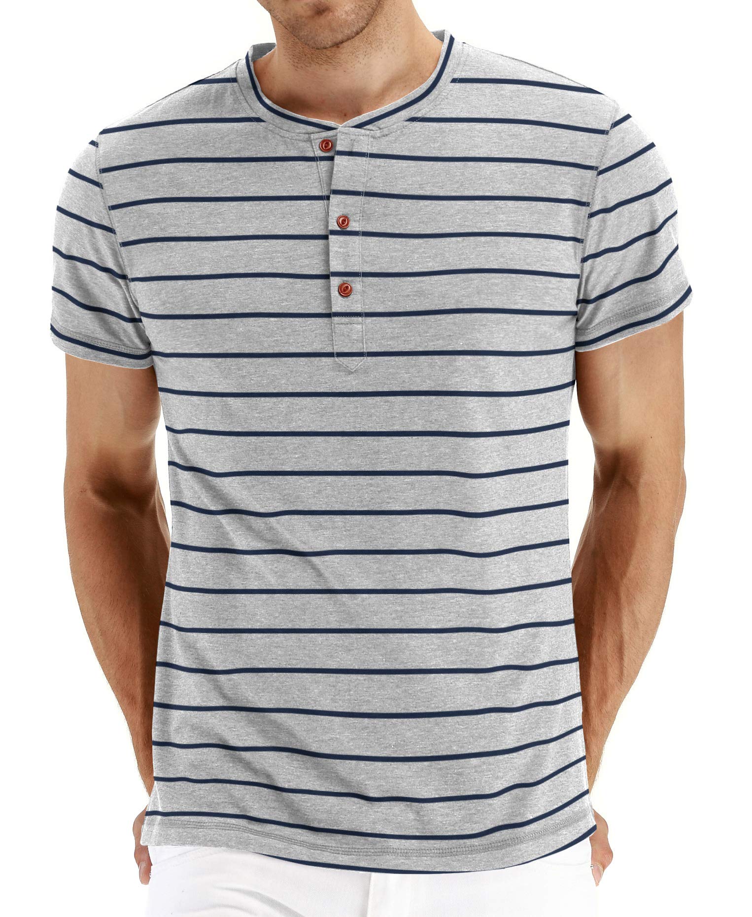 **NITAGUT Men's Casual Henley T-Shirts - Long & Short Sleeve Basic Tees for Everyday Wear - Perfect for Work, Gym, and Weekend Outings**