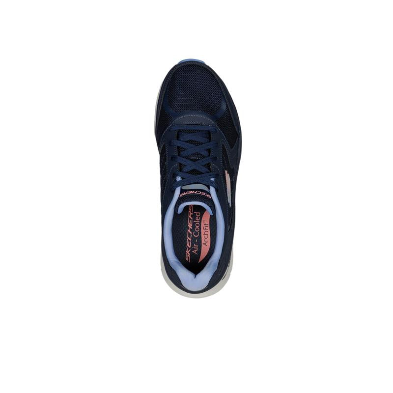 Skechers Arch Fit D'Lux Women's Walking Shoes 149686 Navy Blue - Comfortable Supportive Sneakers for Walking, Travel & Everyday Wear