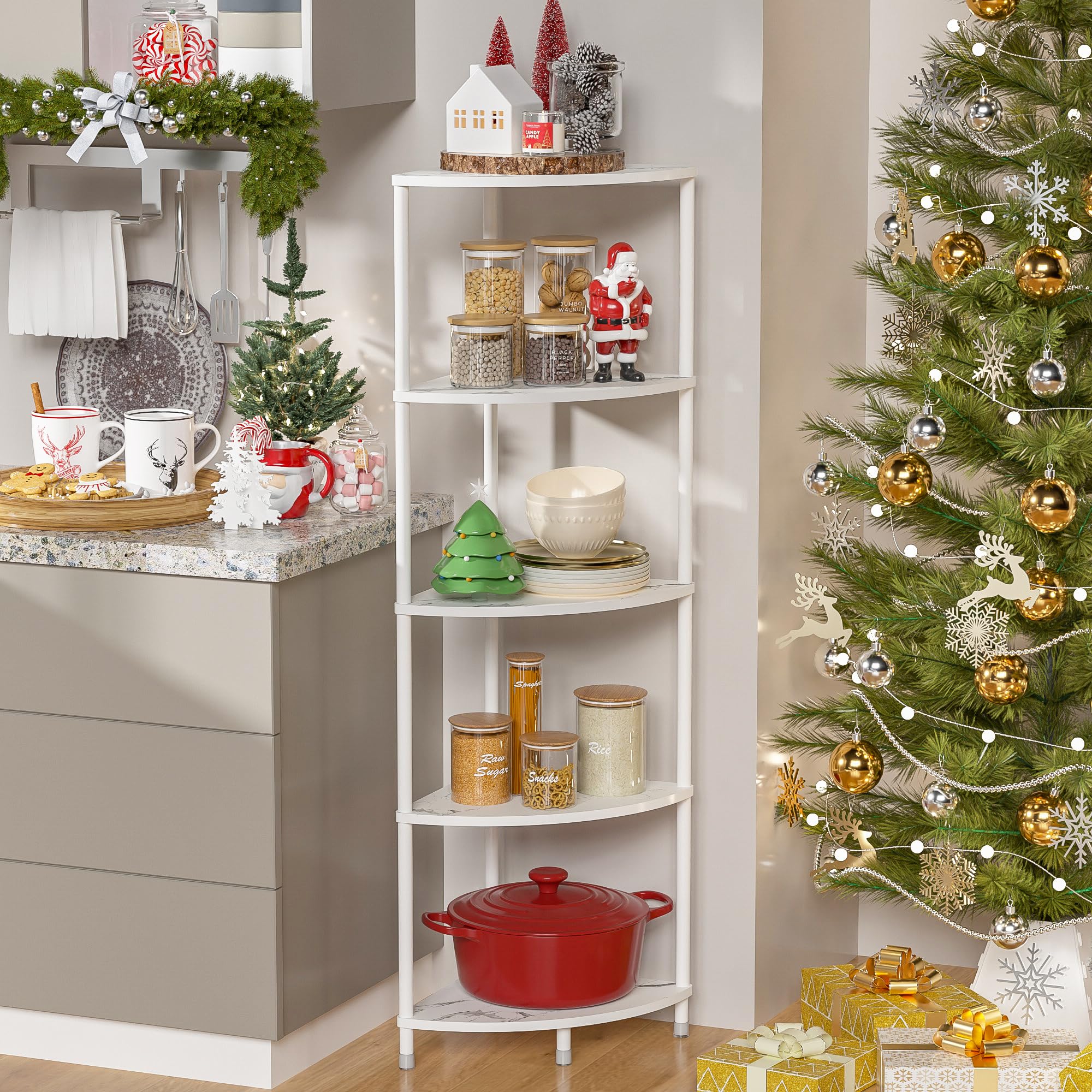 5-Tier Corner Shelf Stand - 44.1
