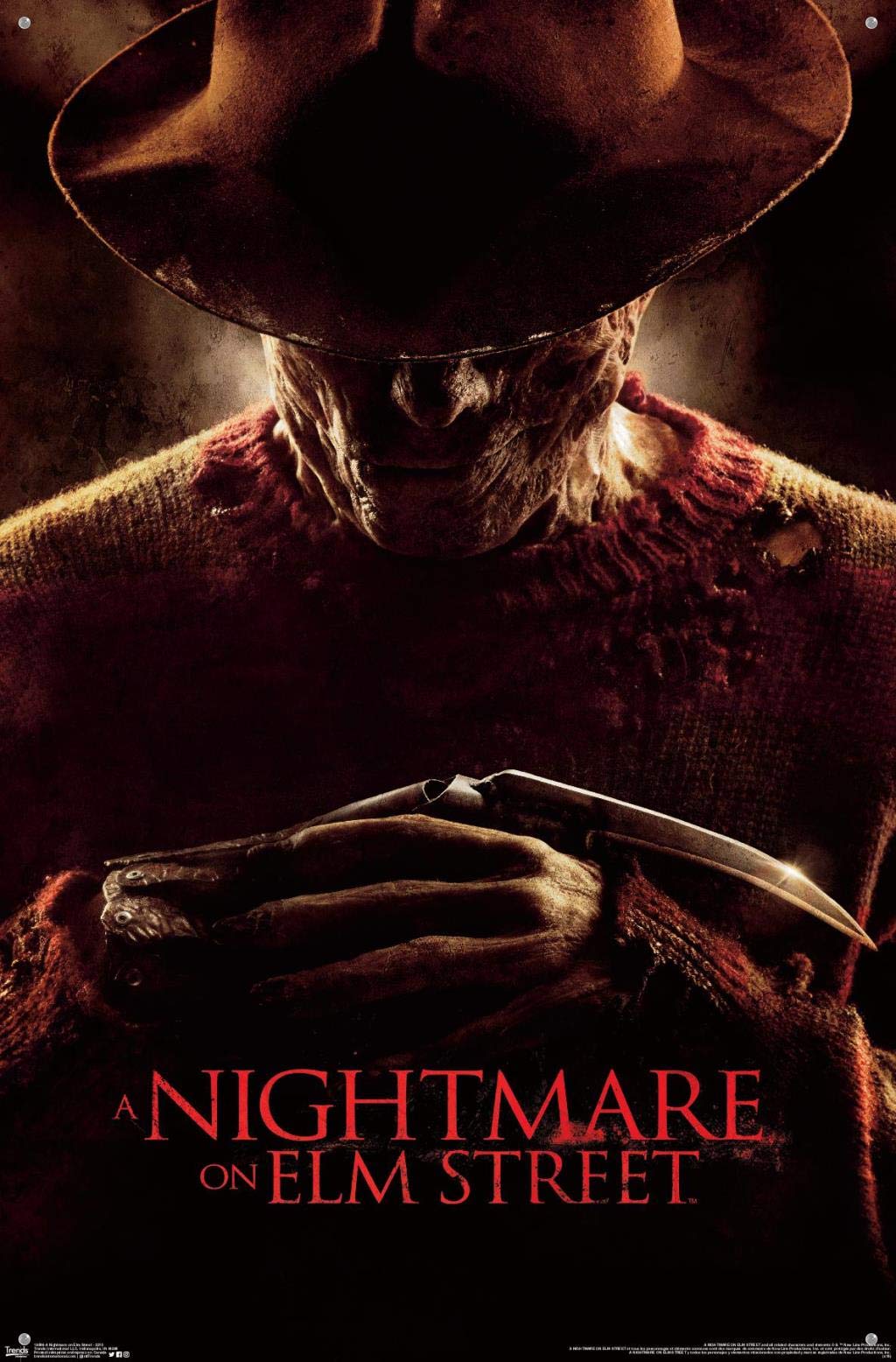 Nightmare on Elm Street 2010 Movie Poster - Premium Quality Wall Art with Push Pins | Perfect for Horror Movie Fans, Home Theater Decor & Halloween Party Supplies