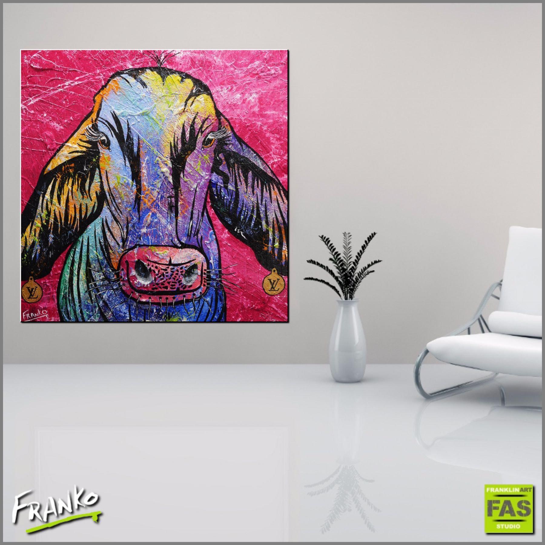 120cm x 120cm Droughtmaster Cow Canvas Art Painting - Premium Wall Decor for Living Room, Bedroom, Office | Farmhouse & Western Style Home Decor