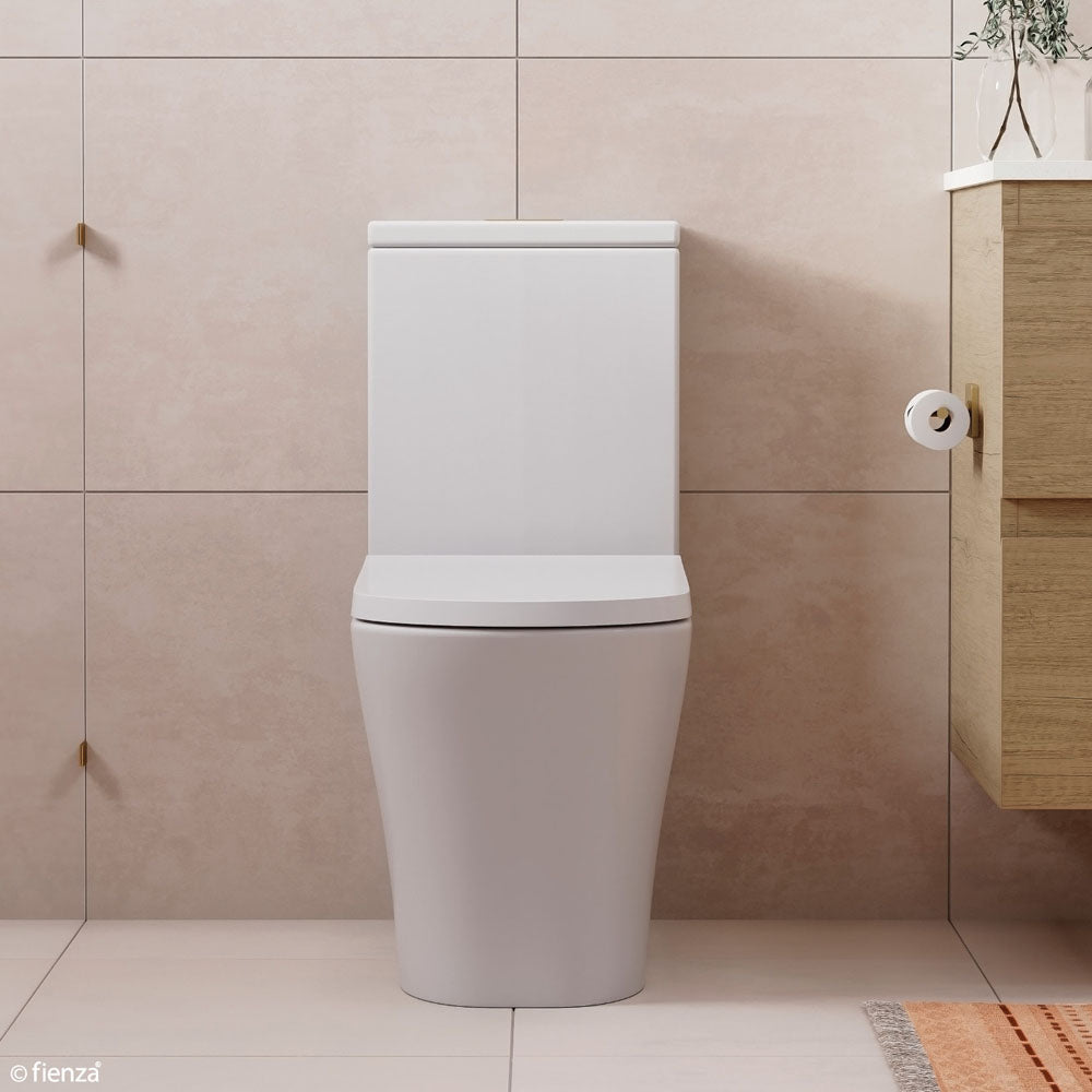 Fienza K018A Chloe S Trap 90-160mm Back to Wall Toilet in White - Space-Saving Modern Bathroom Solution for Small Homes & Apartments