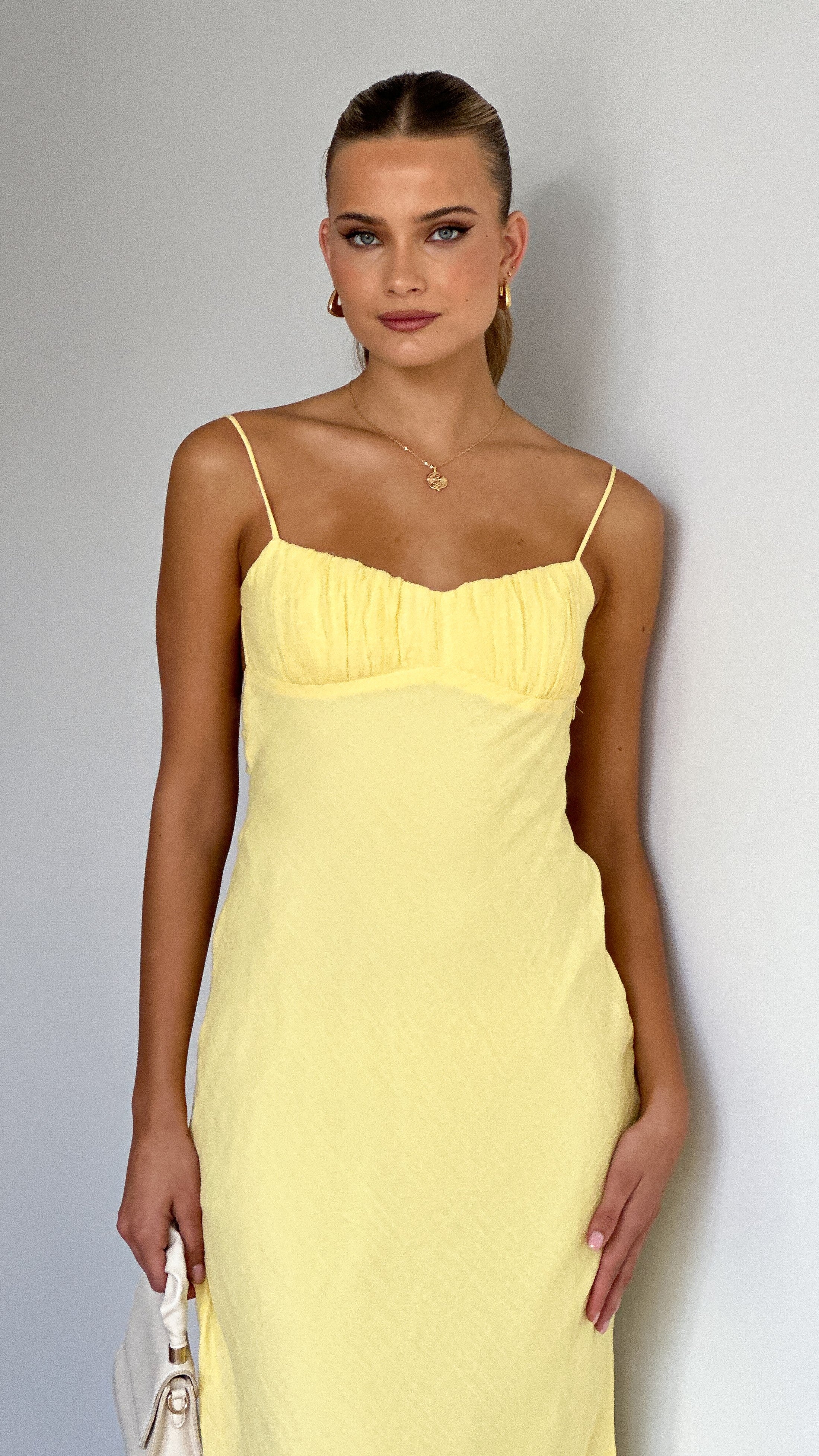 Galina Maxi Dress in Yellow - Flowy Summer Dress for Women, Beach Wedding & Vacation Outfit