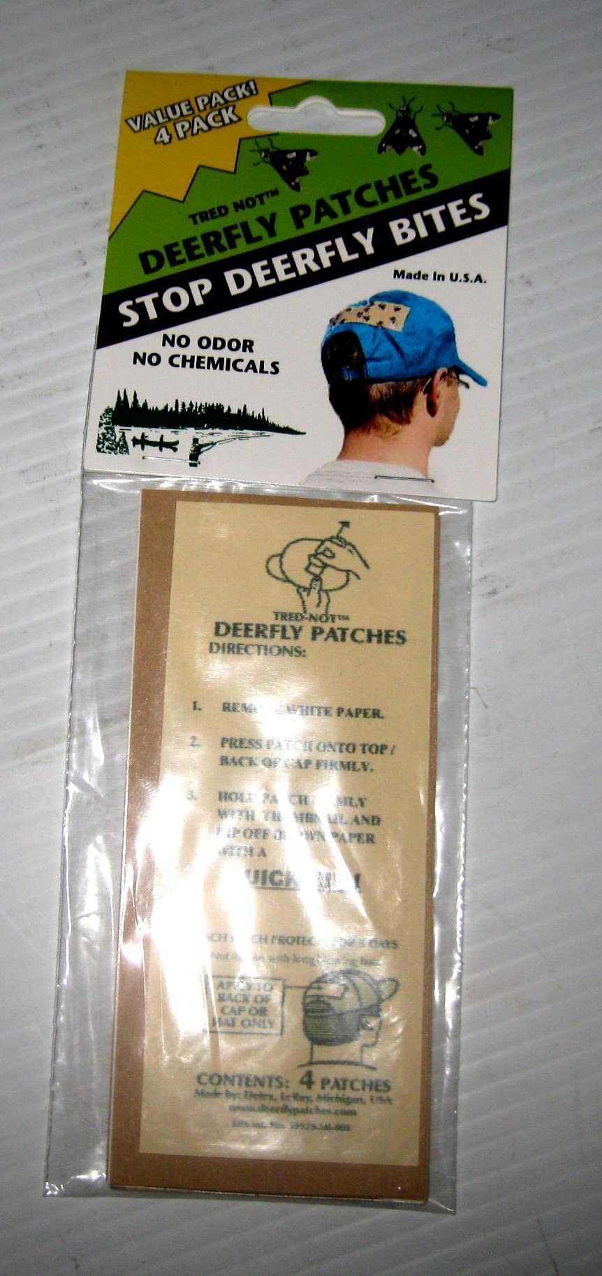 80-Pack Deerfly Patches - TredNot Deer Fly Repellent Stickers for Outdoor Activities, Hiking, Camping & Fishing - Natural Insect Protection