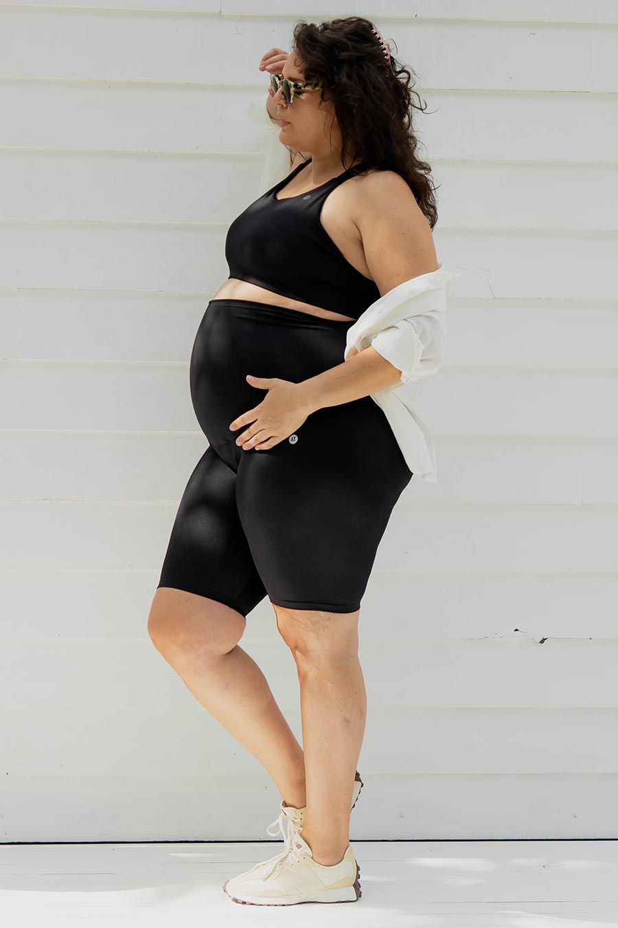 Best Maternity Support Bike Shorts for Pregnancy - Black - Perfect for Cycling, Yoga & Active Moms