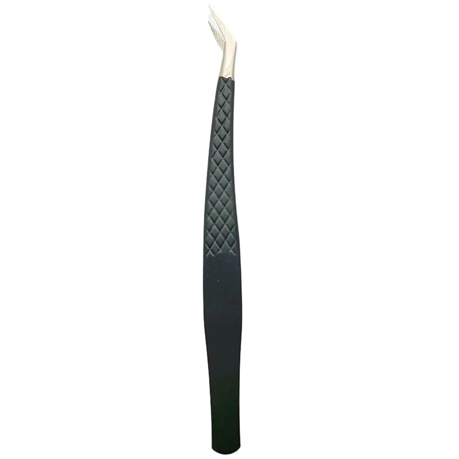 Premium Fiber Tip False Eyelash Tweezers - Black Professional Lash Extension Tools for Mega Volume & Precision Isolation (Perfect for Salon & Home Use)