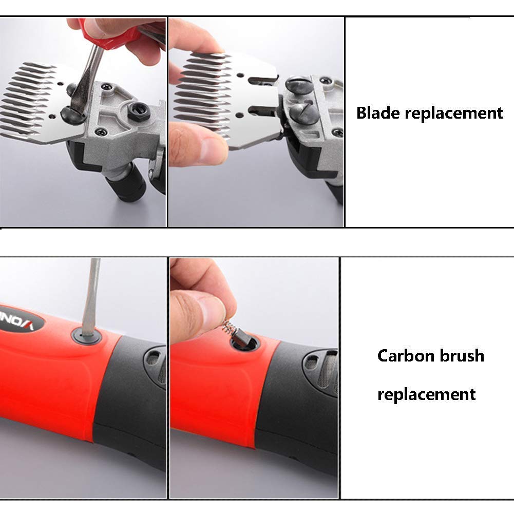 750W Professional Electric Sheep Shears - Heavy Duty Animal Grooming Clippers with 6 Speed Settings for Sheep, Goats, Alpacas - Perfect for Farm Shearing, Wool Harvesting & Pet Grooming