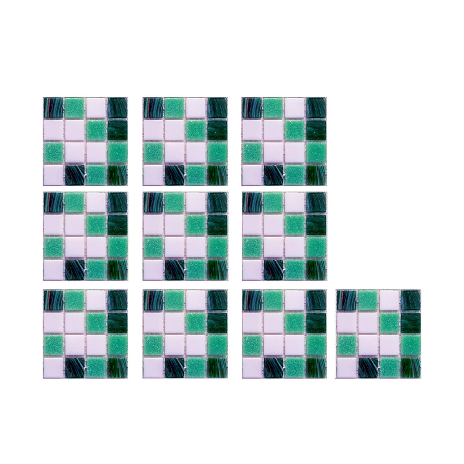 Guolarizi 10-Piece 3D Crystal Tile Stickers - Waterproof Self-Adhesive Wall Decals for DIY Home Decor, Bathroom & Kitchen Backsplash - Fashionable Color Options (As Shown)