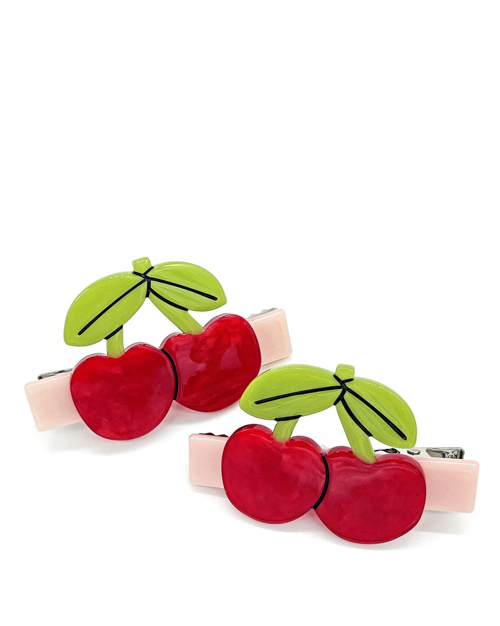 Cherry Hair Clips for Women - 2 Pack Cute Fruit Hairpins for Girls, Teens & Adults - Perfect for Parties, Weddings & Everyday Styling