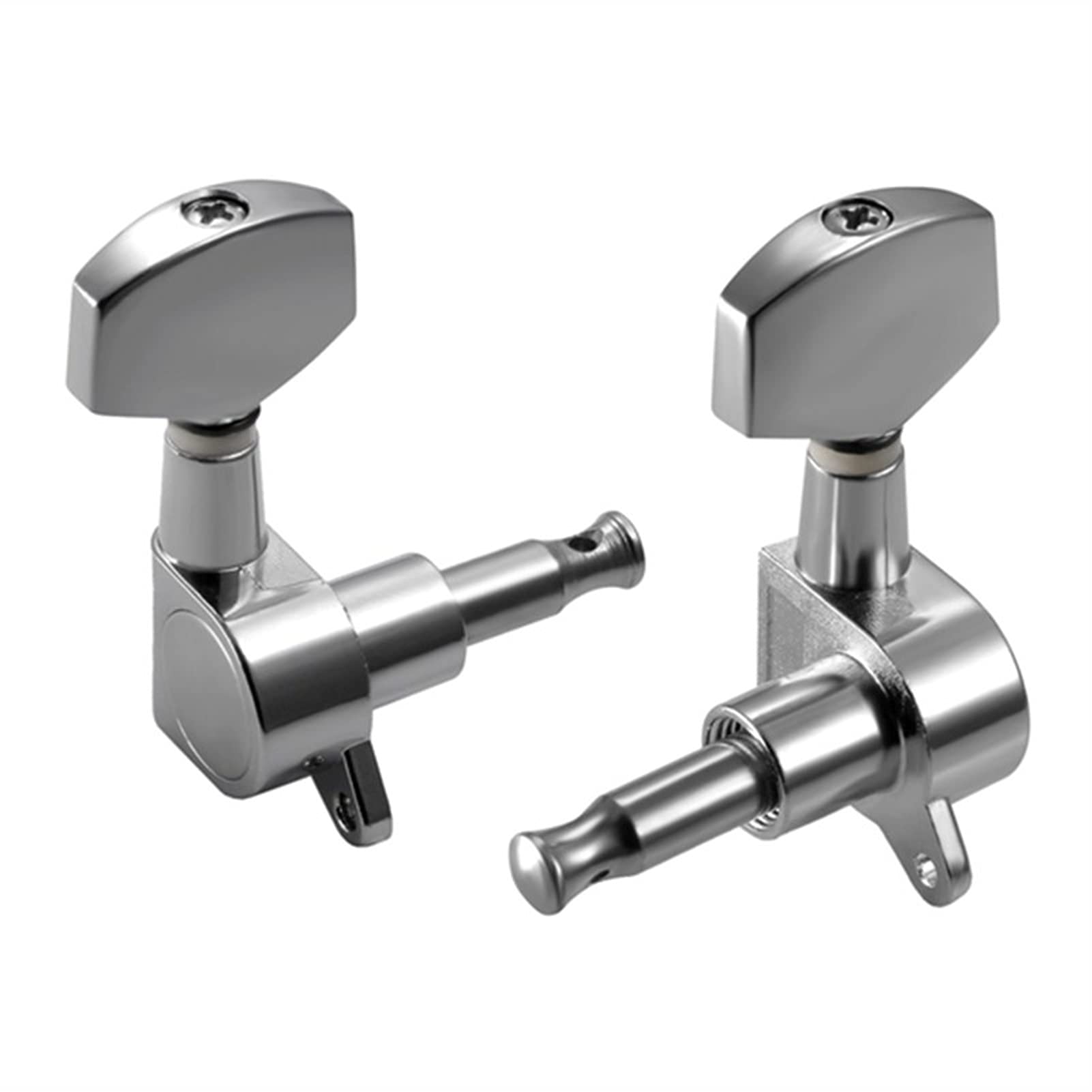 12-Piece Acoustic Guitar Tuning Pegs Set - Silver Machine Heads (6 Left + 6 Right) for Easy String Replacement & Tuning | Perfect for Guitar Maintenance & DIY Repairs