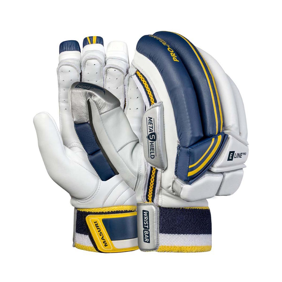 Masuri E Line Pro Cricket Batting Gloves - Premium Leather Protection for Batsmen | Perfect for Practice & Competitive Matches