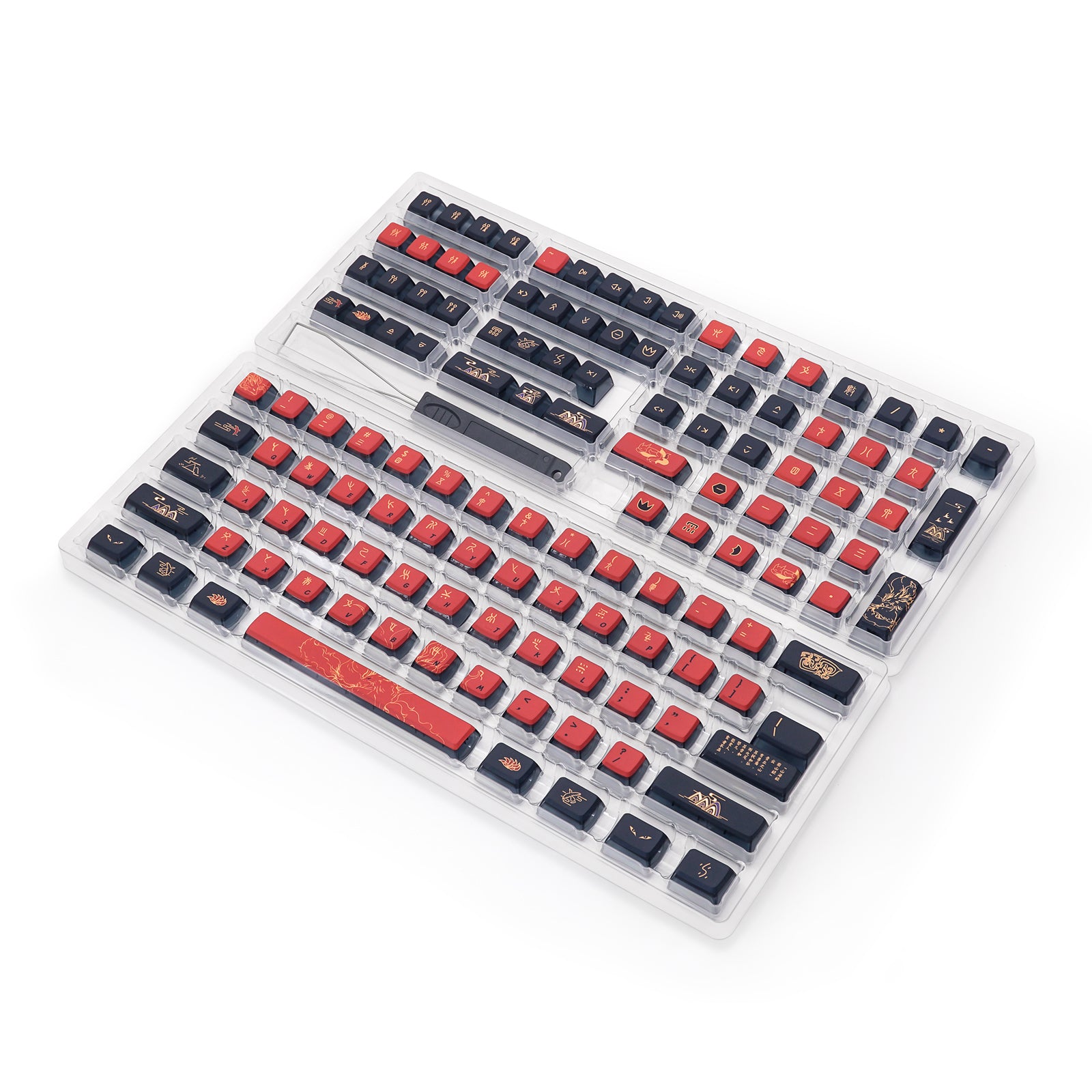 YUNZII Nine Tailed Fox Mechanical Keyboard Keycap Set - Custom Cherry MX Profile PBT Keycaps for Gaming & Typing Enthusiasts - Perfect for Anime Lovers & PC Builders