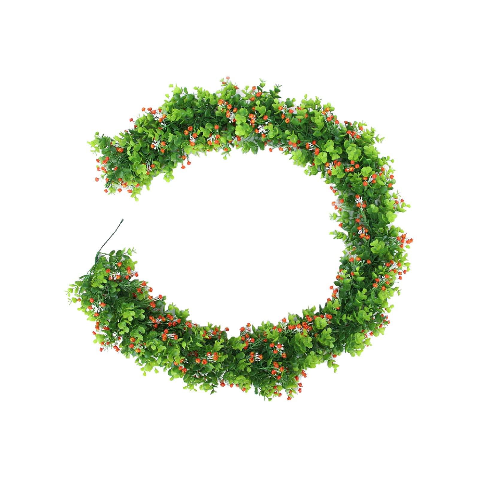Outdoor & Indoor Faux Arch Vines Garland - Artificial Gypsophila & Peony Flower Decor for Weddings, Home, Parties (Orange, One Size) | Perfect for Wedding Backdrops, Wall Decor, and Table Centerpieces