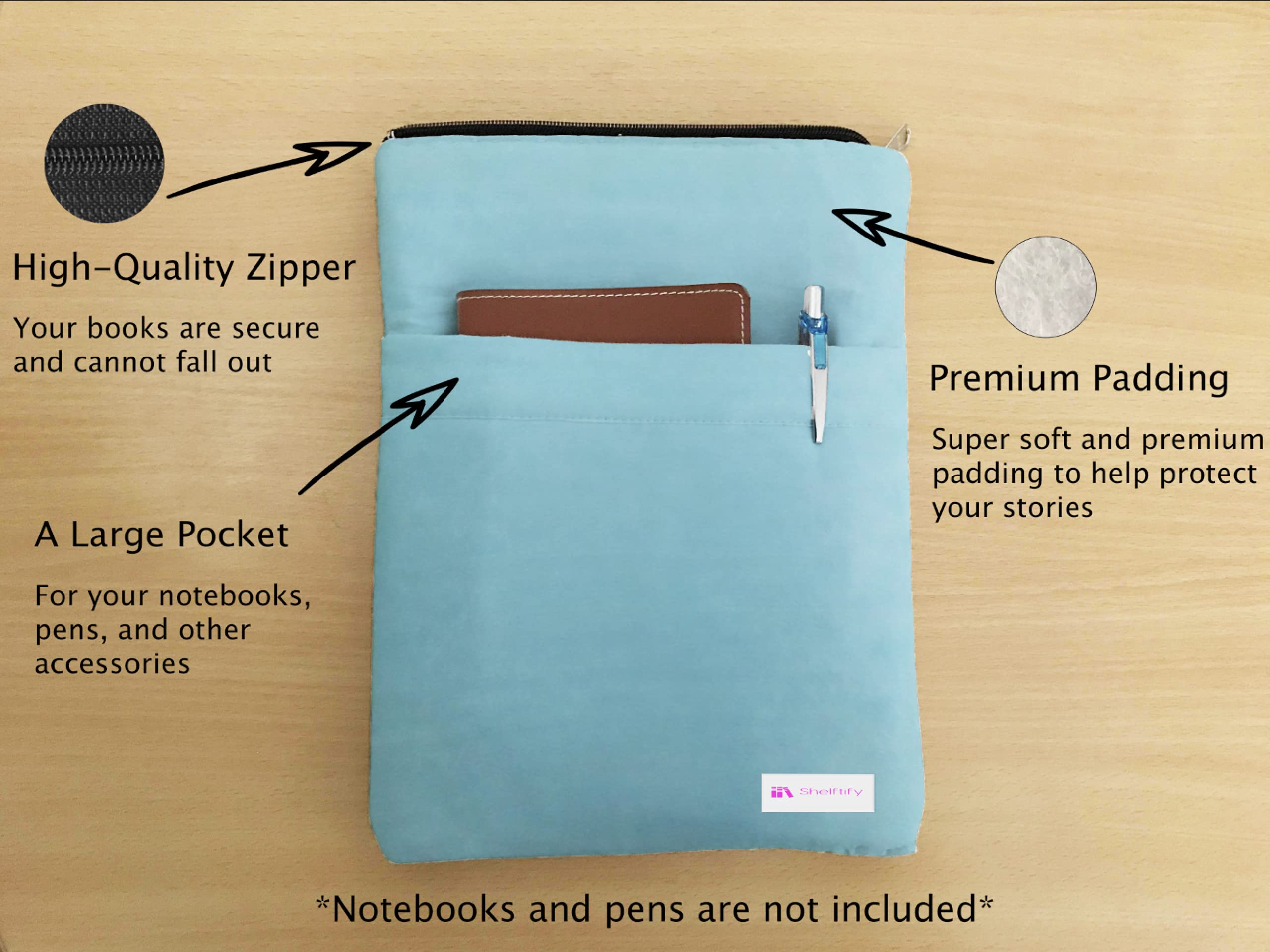 Adorable Fox Print Book Sleeve Protector for Hardcover & Paperback Books - Perfect Gift for Book Lovers - Ideal for Reading, Travel & School (Notebooks & Pens Not Included)