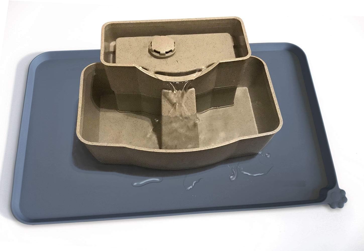 Waterproof Non-Slip Pet Feeding Mat for Dogs & Cats - Easy Clean Bowl Placemat (18.5