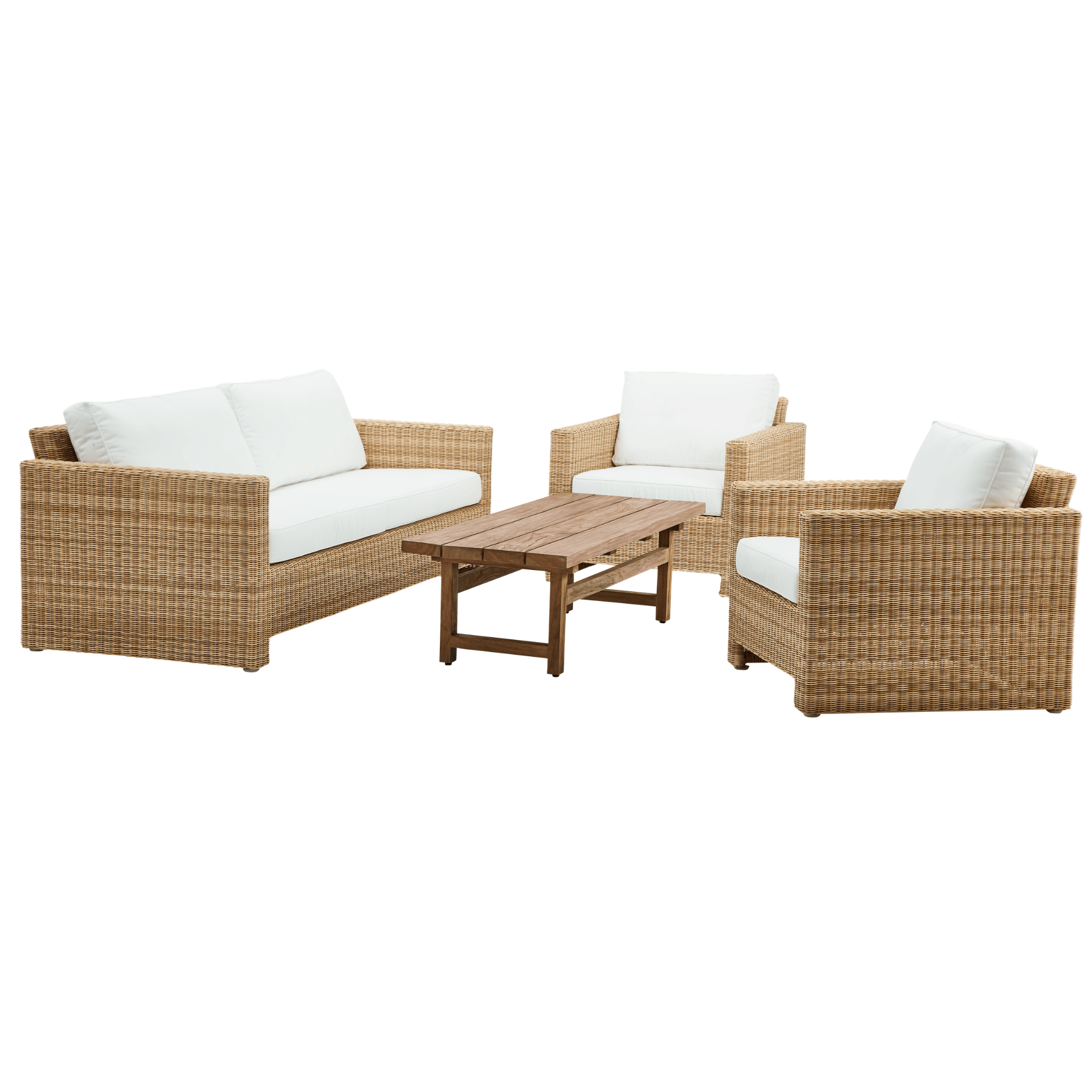 AluRattan™ Modern 3-Seater Outdoor Patio Sofa Set - Waterproof Wicker Rattan Furniture for Garden, Poolside & Backyard Relaxation