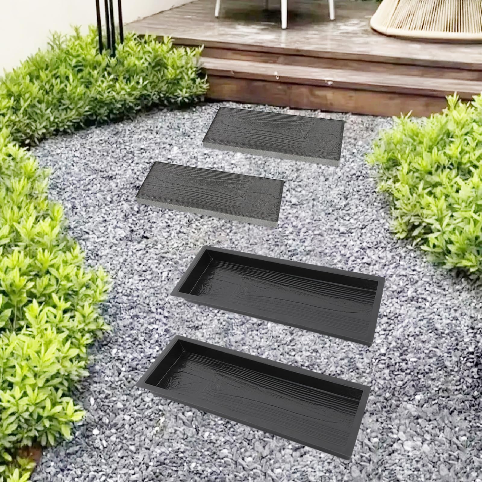 2 Pack Walk Path Maker - Reusable Concrete Stone Mold for Paving Pavement, Patio, Lawn & Garden - DIY Walkway & Pathway Mold for Outdoor Landscaping Projects