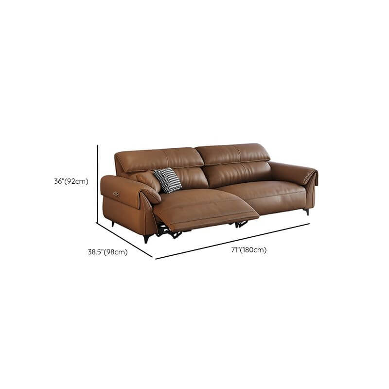 Convertible Mocha Sofa with Adjustable Arms & Pillow Options (1/3/4 Pillows) - Perfect for Small Spaces, Guest Rooms & Cozy Living Rooms