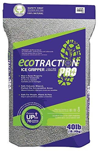 Set of 3 All-Natural Winter Traction Ice Melt - 40 lb Bag for Driveways, Sidewalks & Stairs | Safe for Pets & Concrete | Fast-Acting Snow & Ice Melter