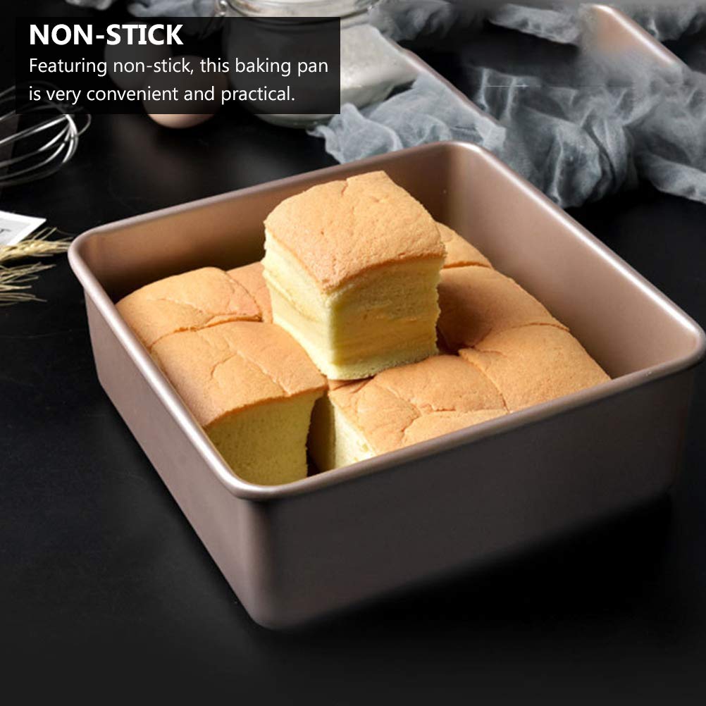 DOITOOL 1-Piece Square Baking Pan - Non-Stick Bread & Cake Pan - Durable Kitchen Bakeware for Brownies, Cakes & Bread (9x9 Inch) - Perfect for Home Baking, Parties & Holiday Treats
