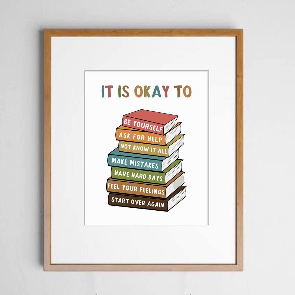 Boho Classroom Decor - My Feelings Educational Poster (8x10 Inch) - Playroom Wall Art, Therapy Office Decor, School Counselor Gift - Perfect for Classrooms, Playrooms & Counseling Offices