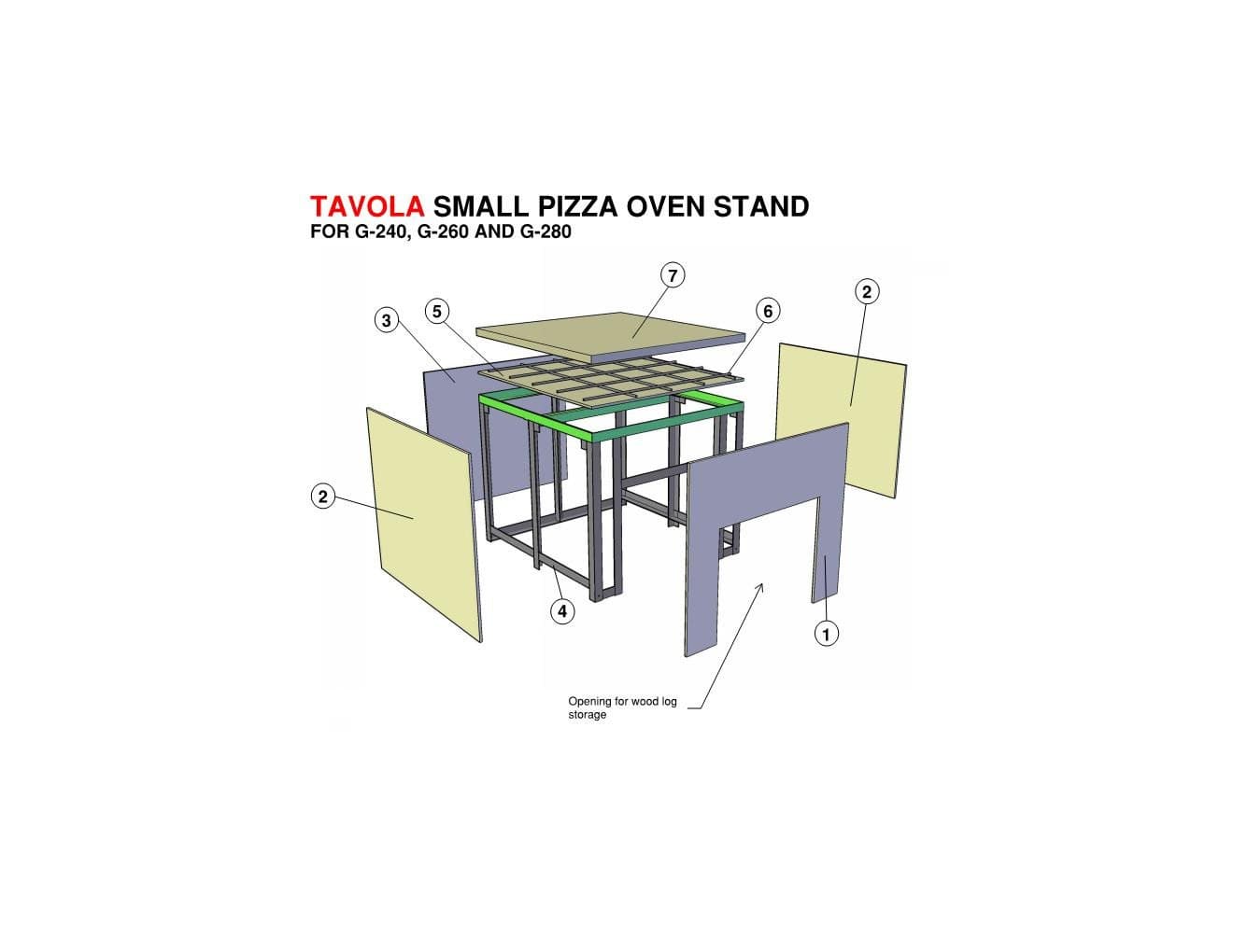 Portable Pizza Oven Stand for Gozney G240, G260, G280 - Compact Outdoor Cooking Station for Backyard, Patio & Camping