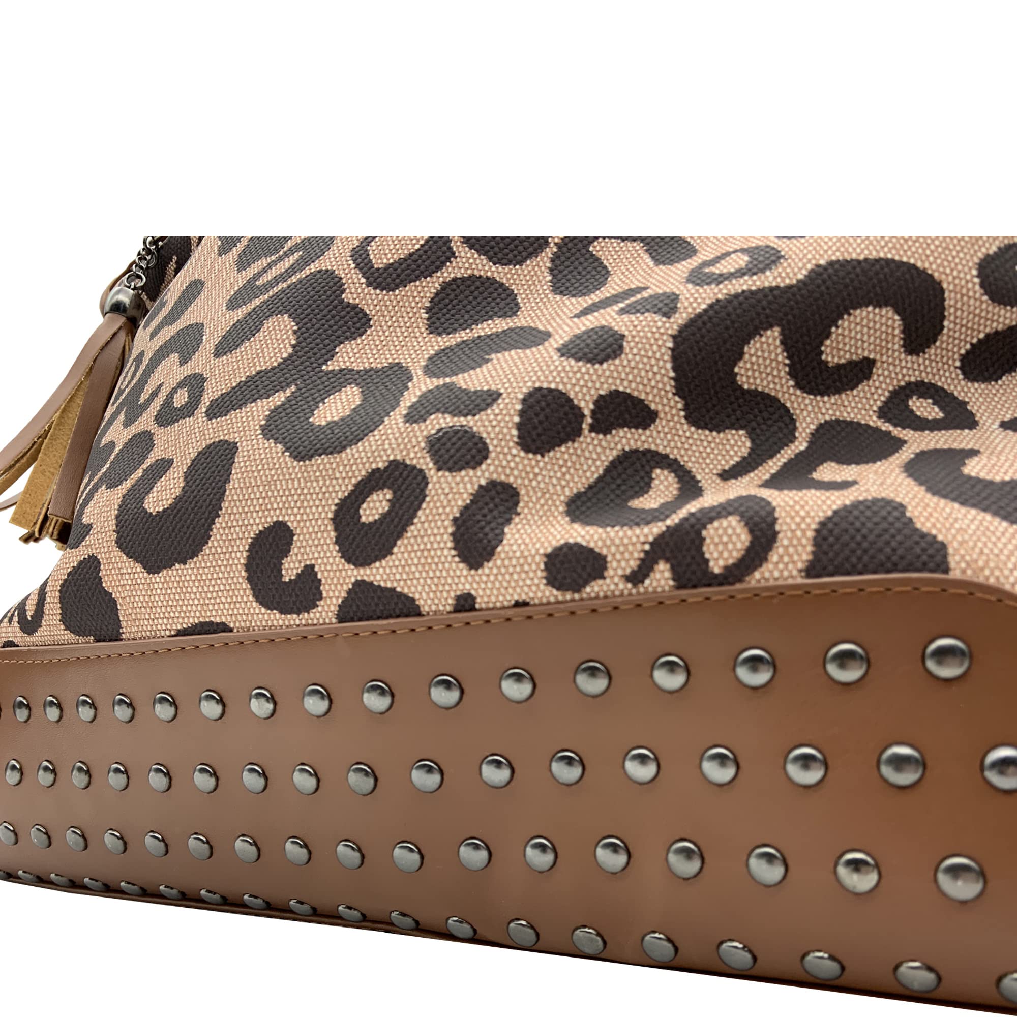 Stylish Leopard Print Tote Shoulder Bag for Women - TopTTanBo Genuine Leather Satchel Purse with Adjustable Strap | Perfect for Work, Travel & Everyday Use